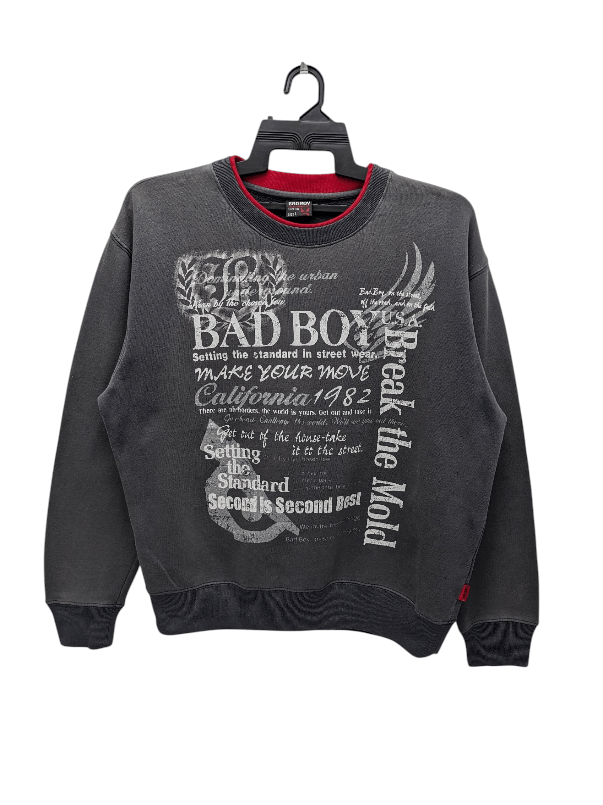 California Arts. Vintage BAD BOY California Graphic Sweatshirt Size US L / EU 52-54 / 3 - 1 Thumbnail