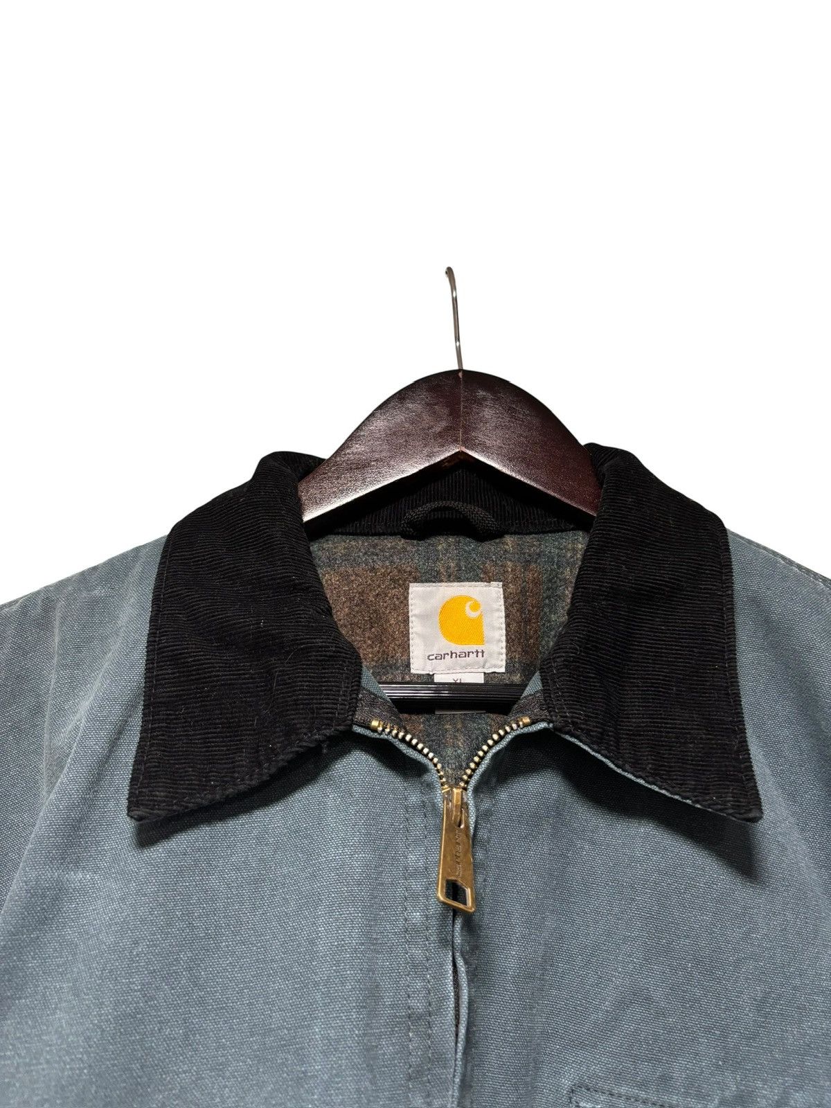 Carhartt Vintage Cahartt Blue Moss Detroit Canvas Jacket Blanket Line Size US XL / EU 56 / 4 - 7 Thumbnail
