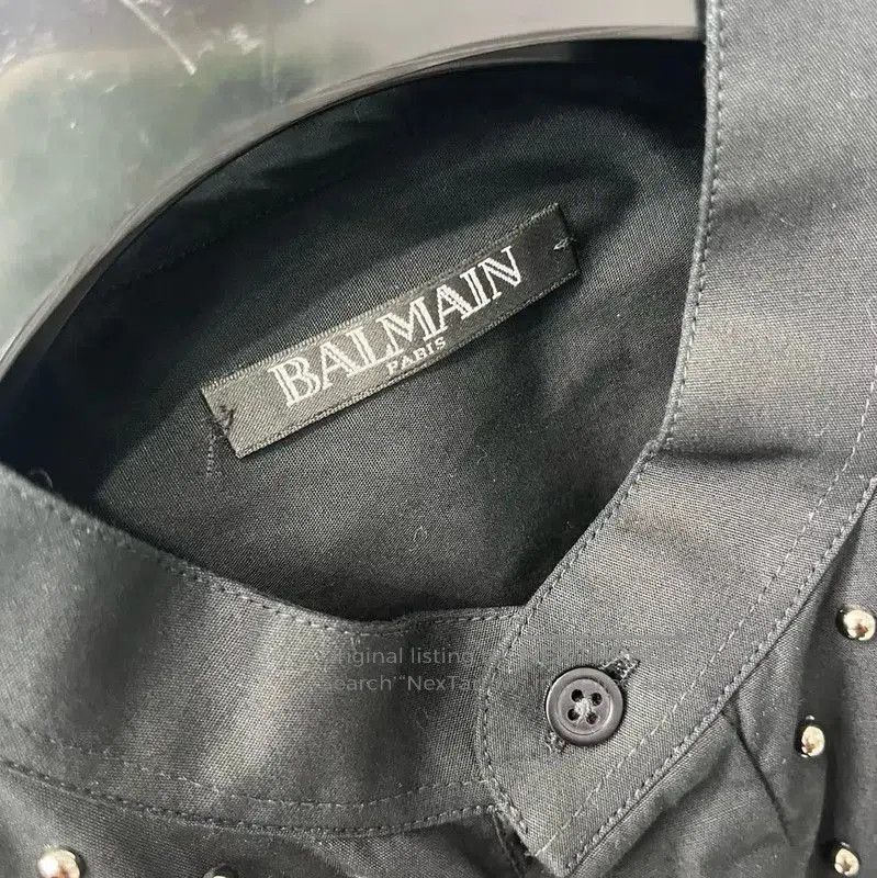 Balmain Balmain Black Cotton Long Sleeve Shirt for Men . Size US XS / EU 42 / 0 - 3 Thumbnail