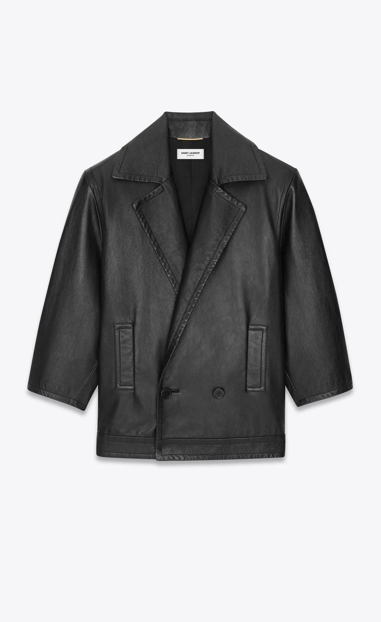 Saint Laurent Paris o1s1wg111124 Coat in Drummed Lambskin in Black Size XS / US 0-2 / IT 36-38 - 1 Preview