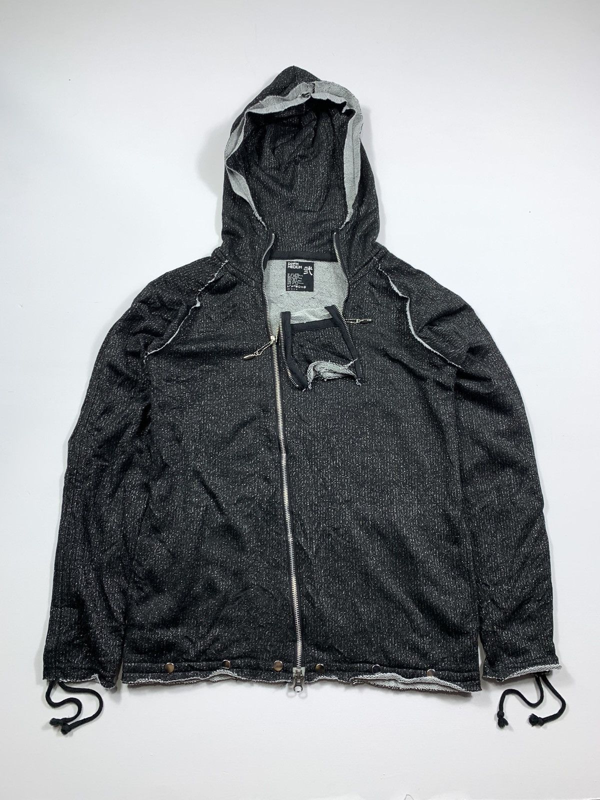 image of 14Th Addiction x Kmrii Japanese Sick Ppfm Reconstructed Hoodie in Grey, Men's (Size Medium)