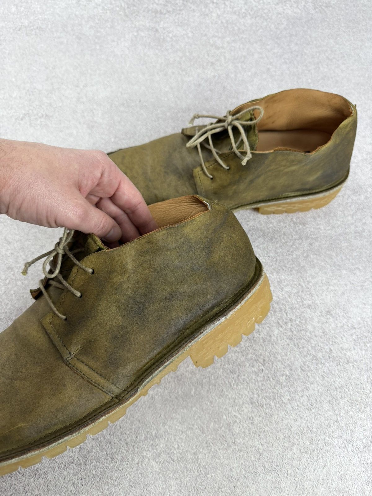 MoMA MoMA Genuine Rubber Leather Shoes Olive Green Size 44-45 Size US 11 / EU 44 - 12 Thumbnail