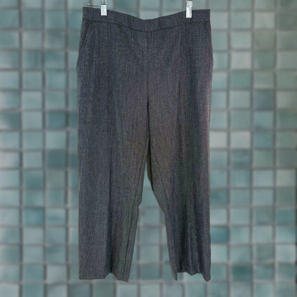 Croft & Barrow Croft & Barrow Womens Black Elastic Waist Mid-Rise Stretch Dress Pants Size 14P Size 36" / US 14 / IT 50 - 1 Thumbnail