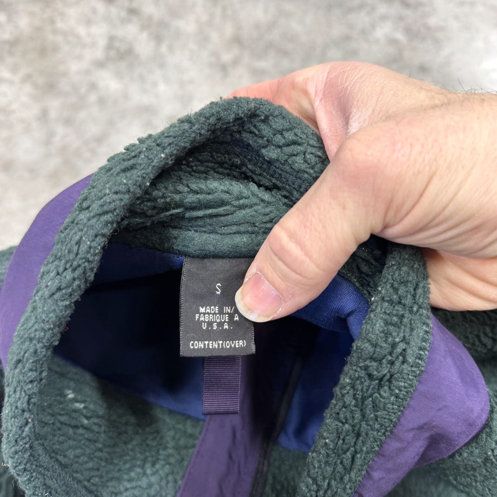 Patagonia VINTAGE Patagonia Vest Mens Small Green Purple Synchilla Fleece Zip Made USA 90s Size US S / EU 44-46 / 1 - 3 Thumbnail