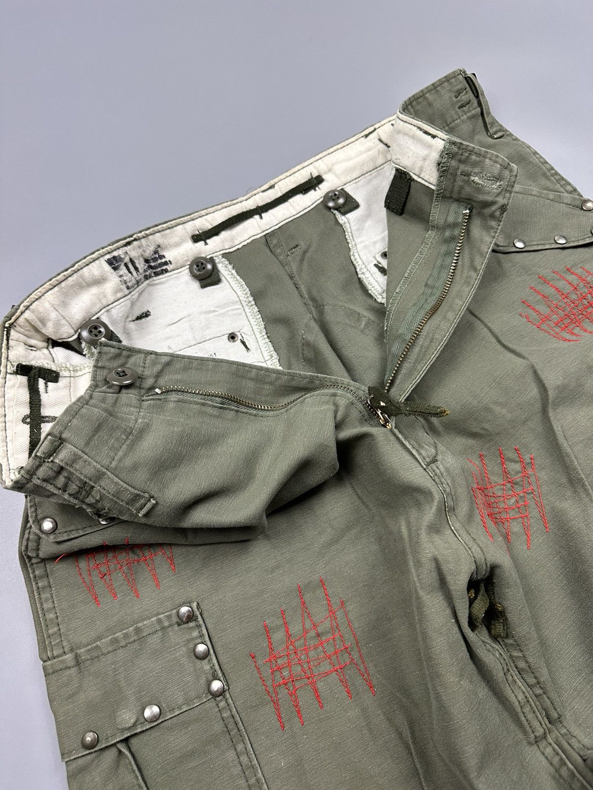 If Six Was Nine × Le Grande Bleu (L.G.B.) Vintage Trousers Shell Field M-1951 Military Custom Size US 34 / EU 50 - 11 Thumbnail