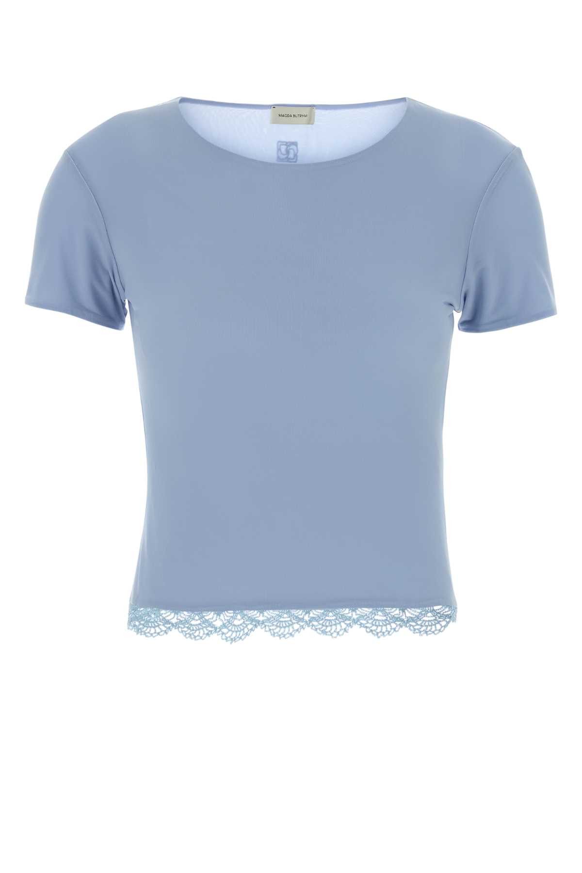 Magda Butrym Powder Lue Stretch Cupro T-Shirt Size S / US 4 / IT 40 - 1 Thumbnail