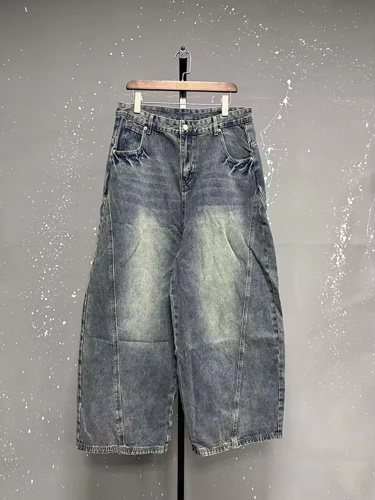 Japanese Brand × Jean Retro Curved Wide Leg Jeans Size US 28 / EU 44 - 4 Thumbnail