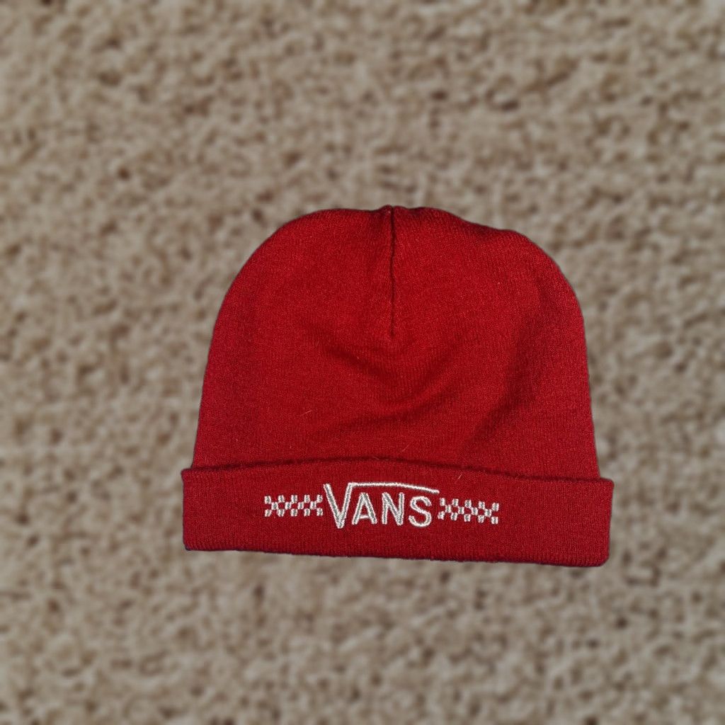 Vans VANS Beanie Hat Adult One Size Red Knit 100% Acrylic Skate Outdoors Beanie Mens Size ONE SIZE - 1 Thumbnail