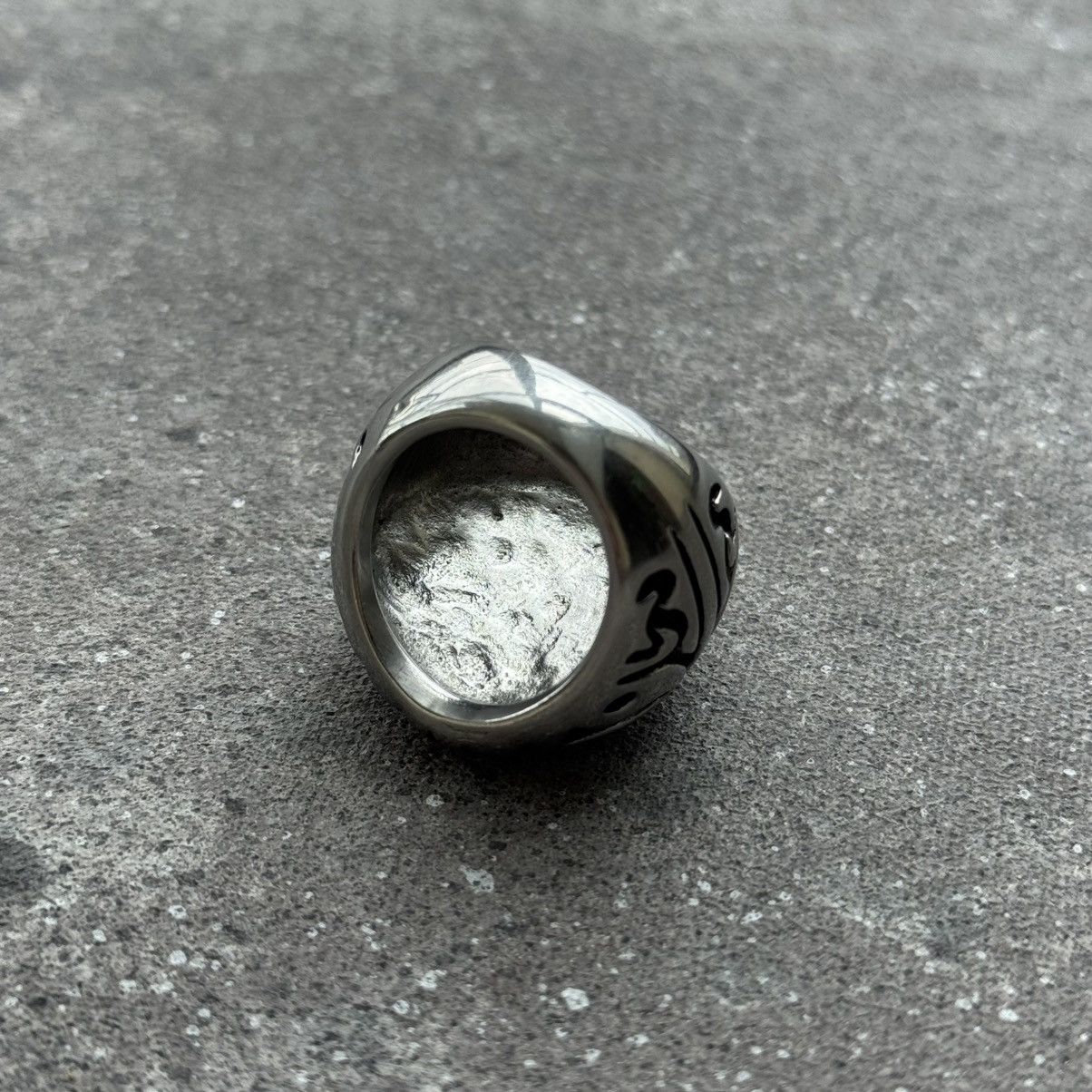 20471120 Skull Vintage Men’s Gothic Big Silver Ring Size ONE SIZE - 7 Thumbnail
