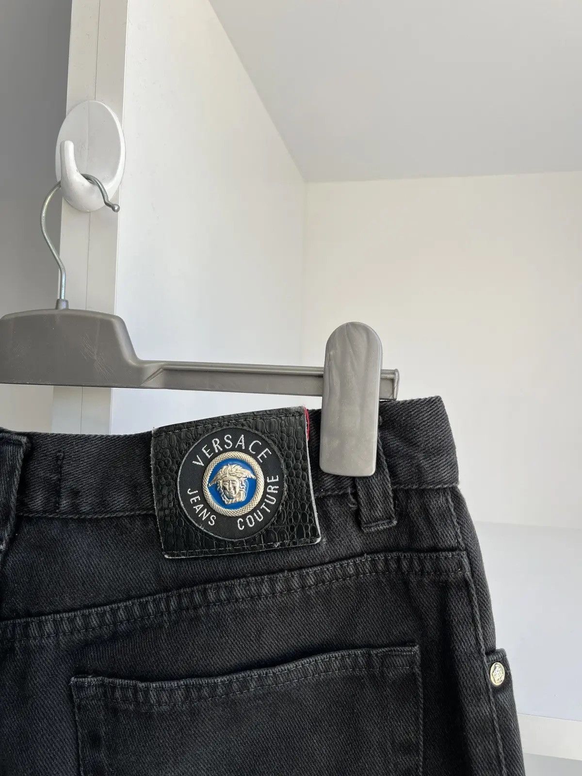 Versace × Versace Jeans Couture × Vintage Vintage Versace Jeans Couture black pants Size US 36 / EU 52 - 15 Thumbnail