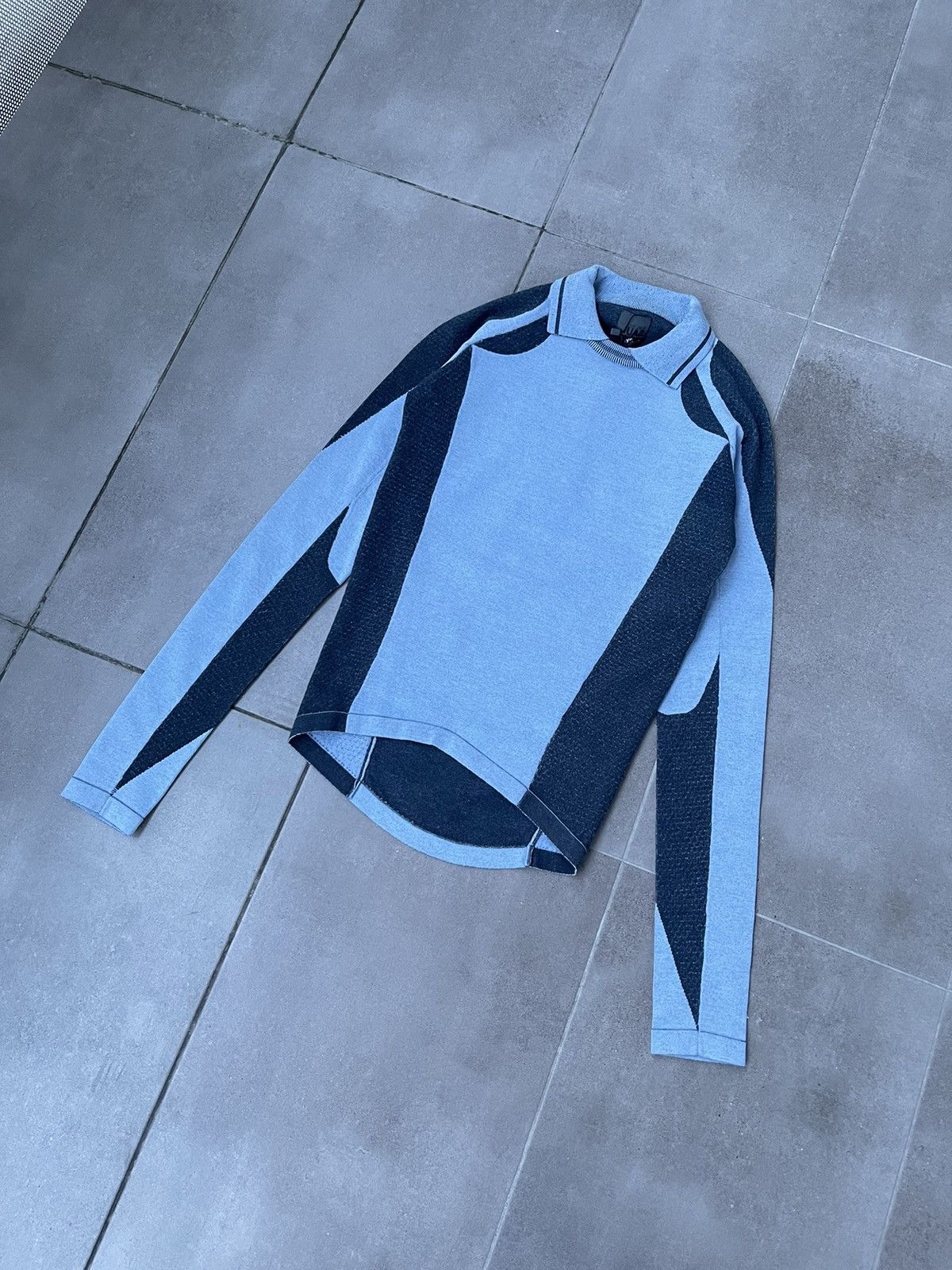 Saul Nash !DS! SS23 Saul Nash Blue Drop Stitch Polo Longsleeve Size US S / EU 44-46 / 1 - 8 Thumbnail
