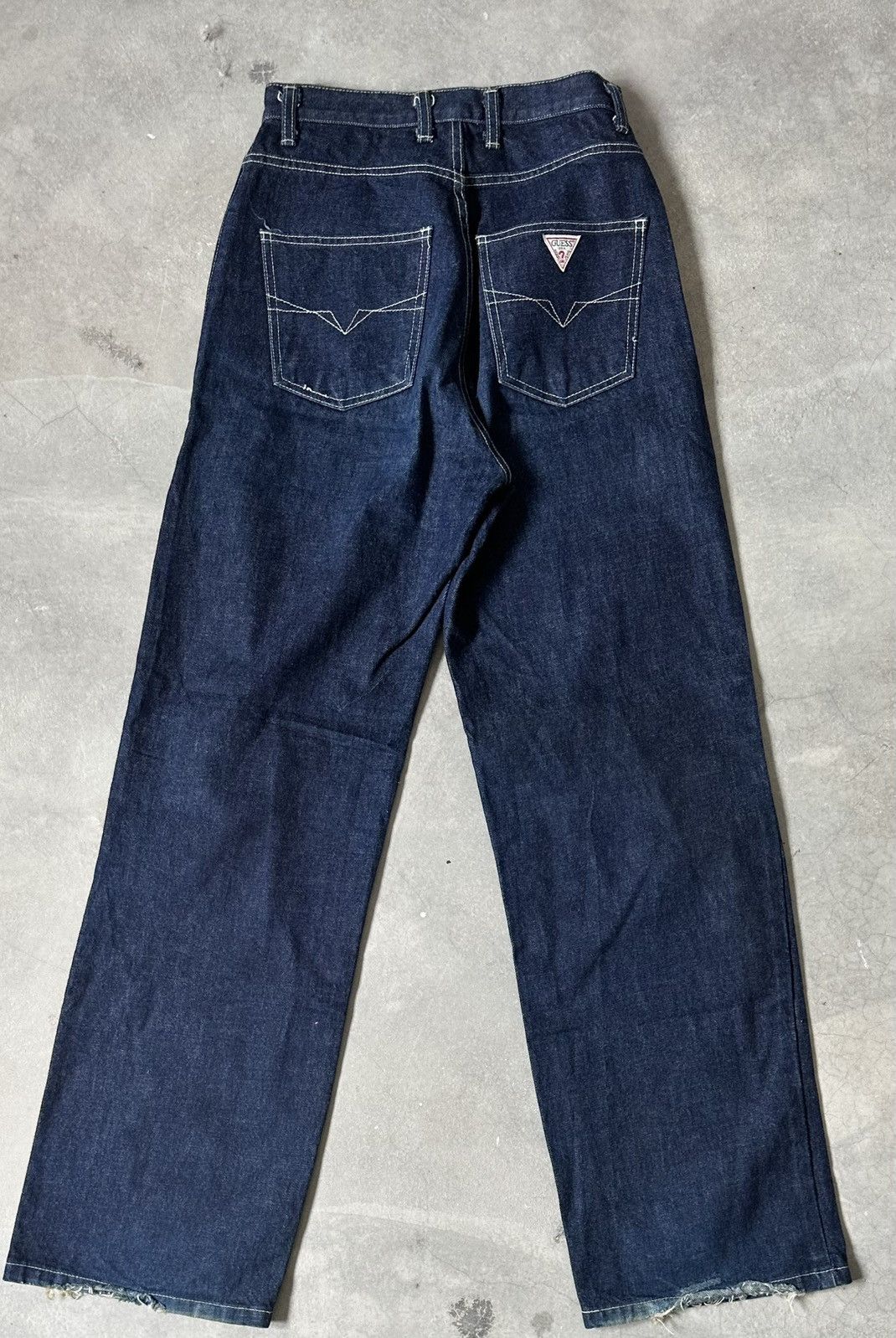 Guess VINTAGE GUESS MADE IN USA WIDE LEG DENIM PANT Size US 28 / EU 44 - 10 Thumbnail