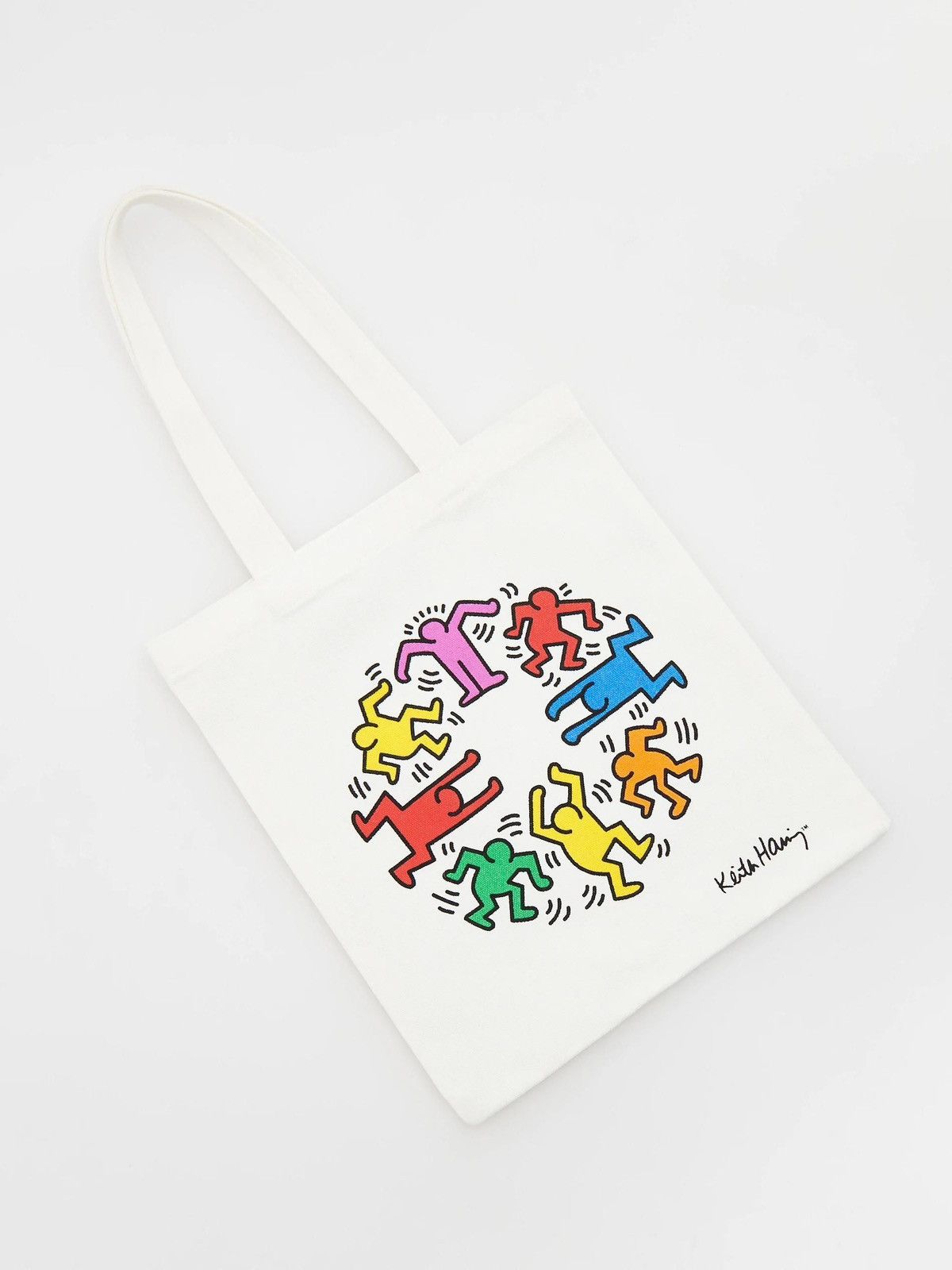 Keith Haring Keith Haring Tote Cotton Canvas Bag Shopper White Licensed Size ONE SIZE - 2 Thumbnail