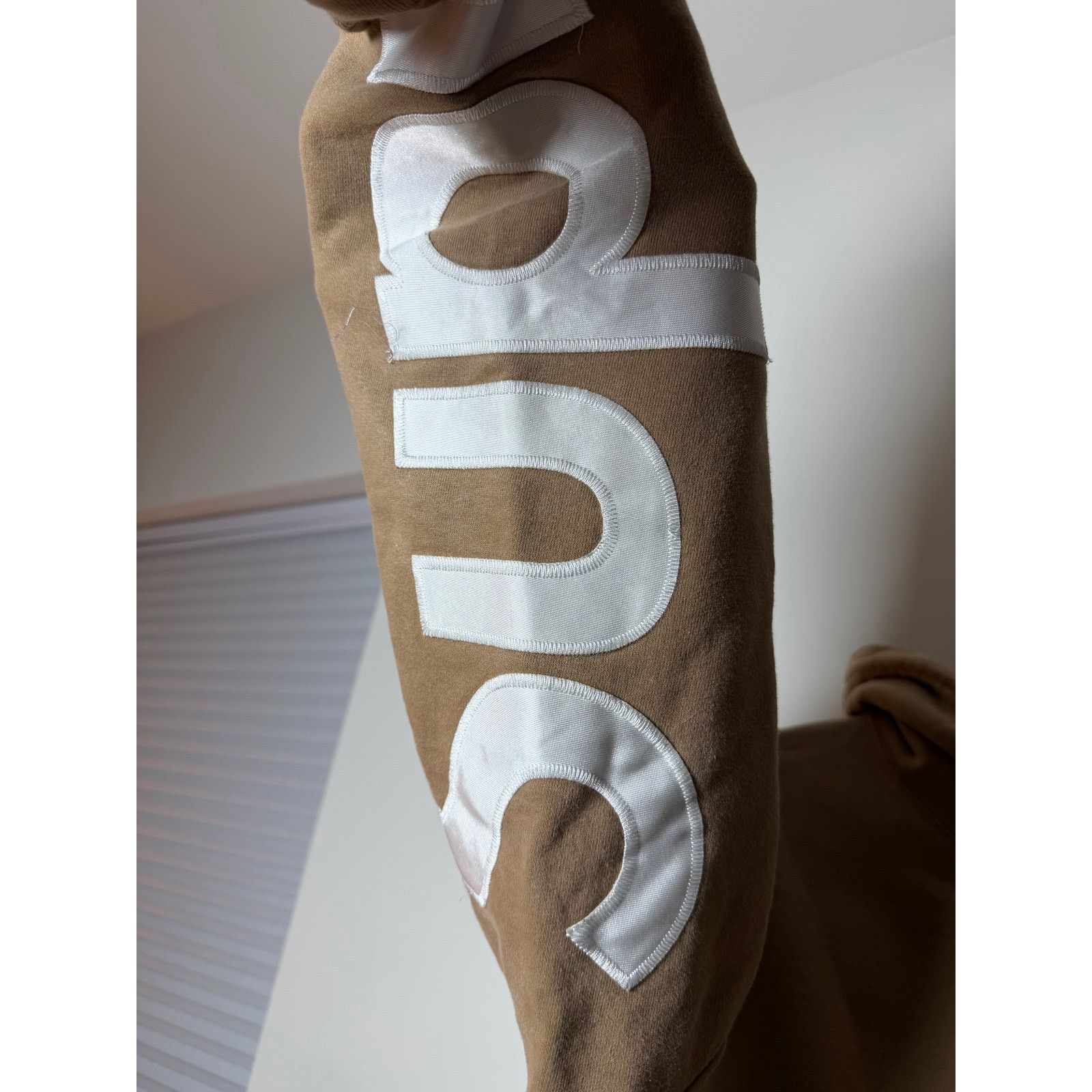 Supreme Supreme Cropped Panels Hooded Sweatshirt 'Light Brown' Size ONE SIZE - 3 Thumbnail