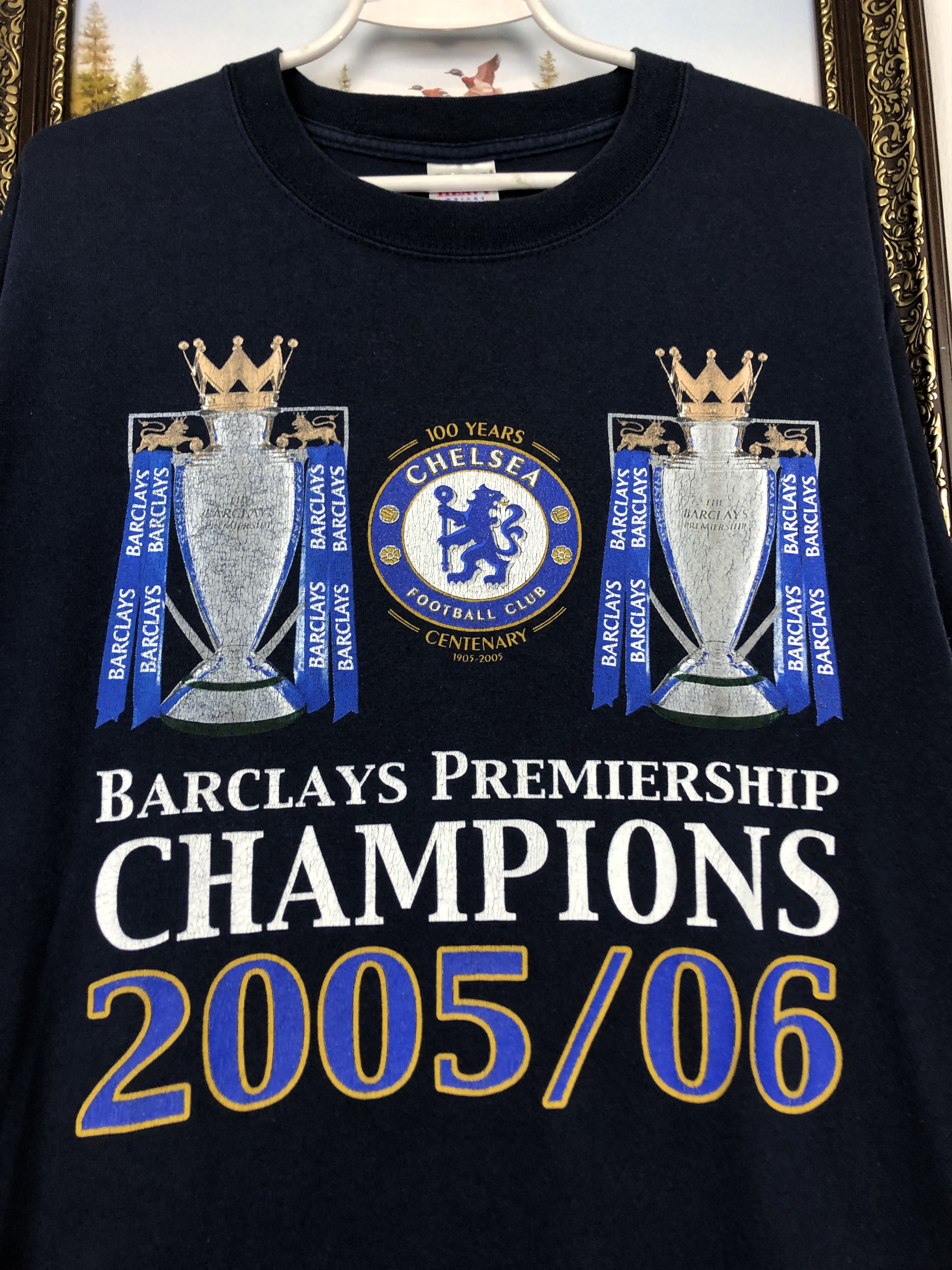 Vintage Vintage Chelsea Champions Football Shirt Over Print Tee Size US L / EU 52-54 / 3 - 3 Thumbnail