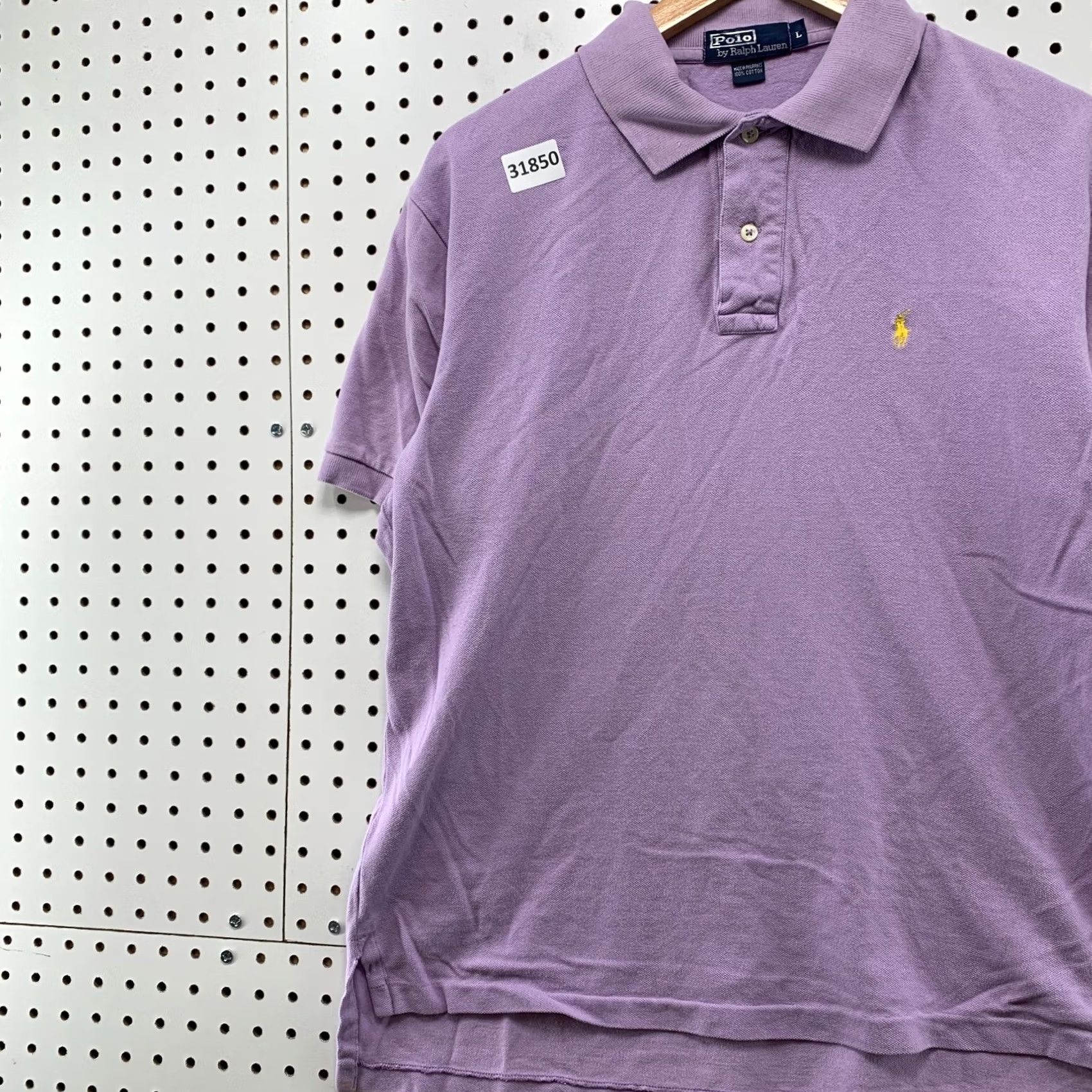 Ralph Lauren Ralph Lauren Polo Shirt Men L Purple Yellow Pony Collared Short Sleeve Size US L / EU 52-54 / 3 - 3 Thumbnail