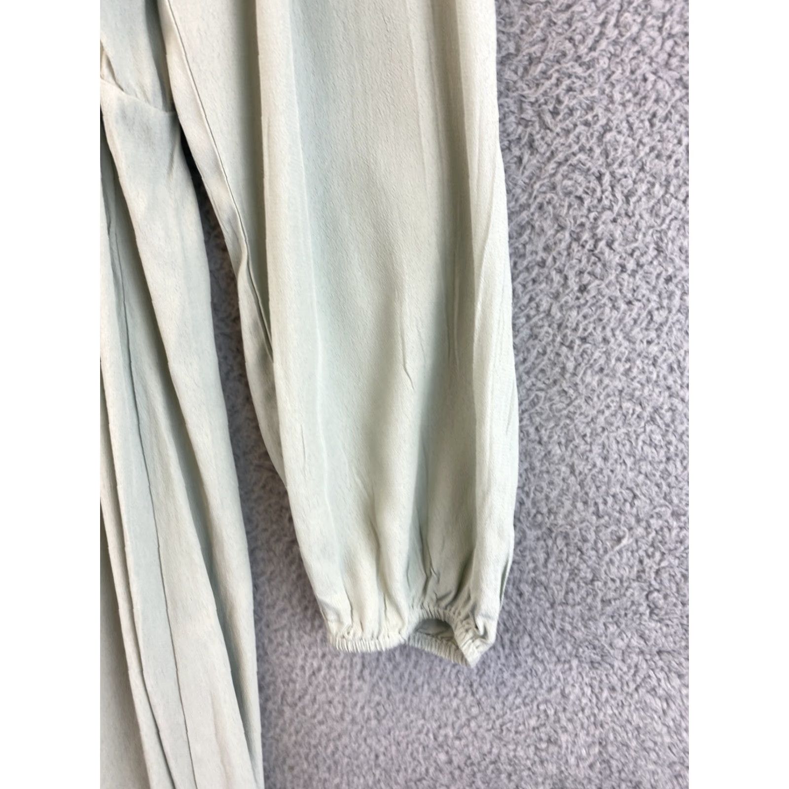 H&M H&M Women's Long Sleeve Kaftan Dress Size XS Solid Green Casual Travel Size 26" / US 2 / IT 38 - 4 Thumbnail