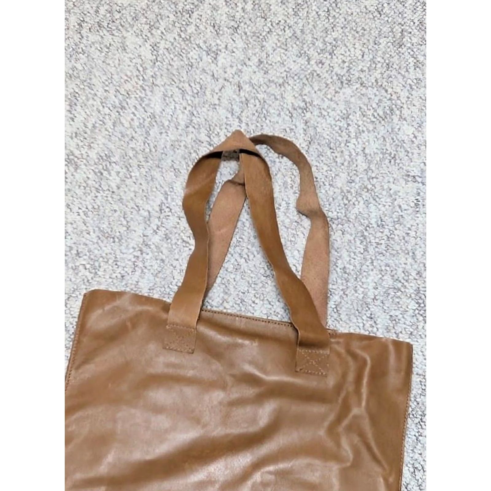 Vintage VINTAGE handcrafted leather bag INHOTIM art museum BRAZIL brown tote Unisex Adults 16x5x15.5 leather bag 90s concert theme Mens Womens Size ONE SIZE - 3 Thumbnail