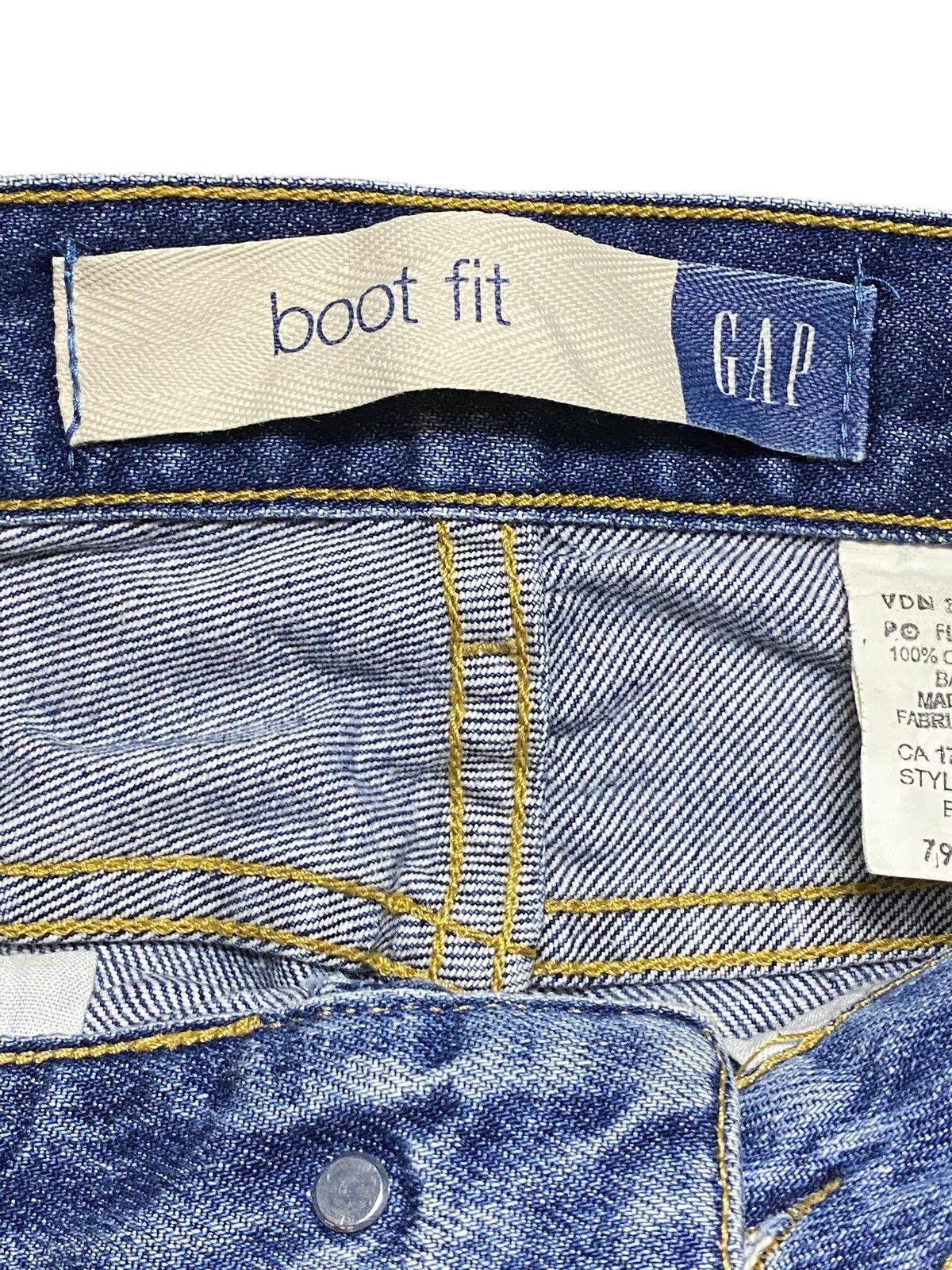 Gap Vintage Gap Denim Blue Wash Distressed Baggy Jeans Size US 30 / EU 46 - 10 Thumbnail