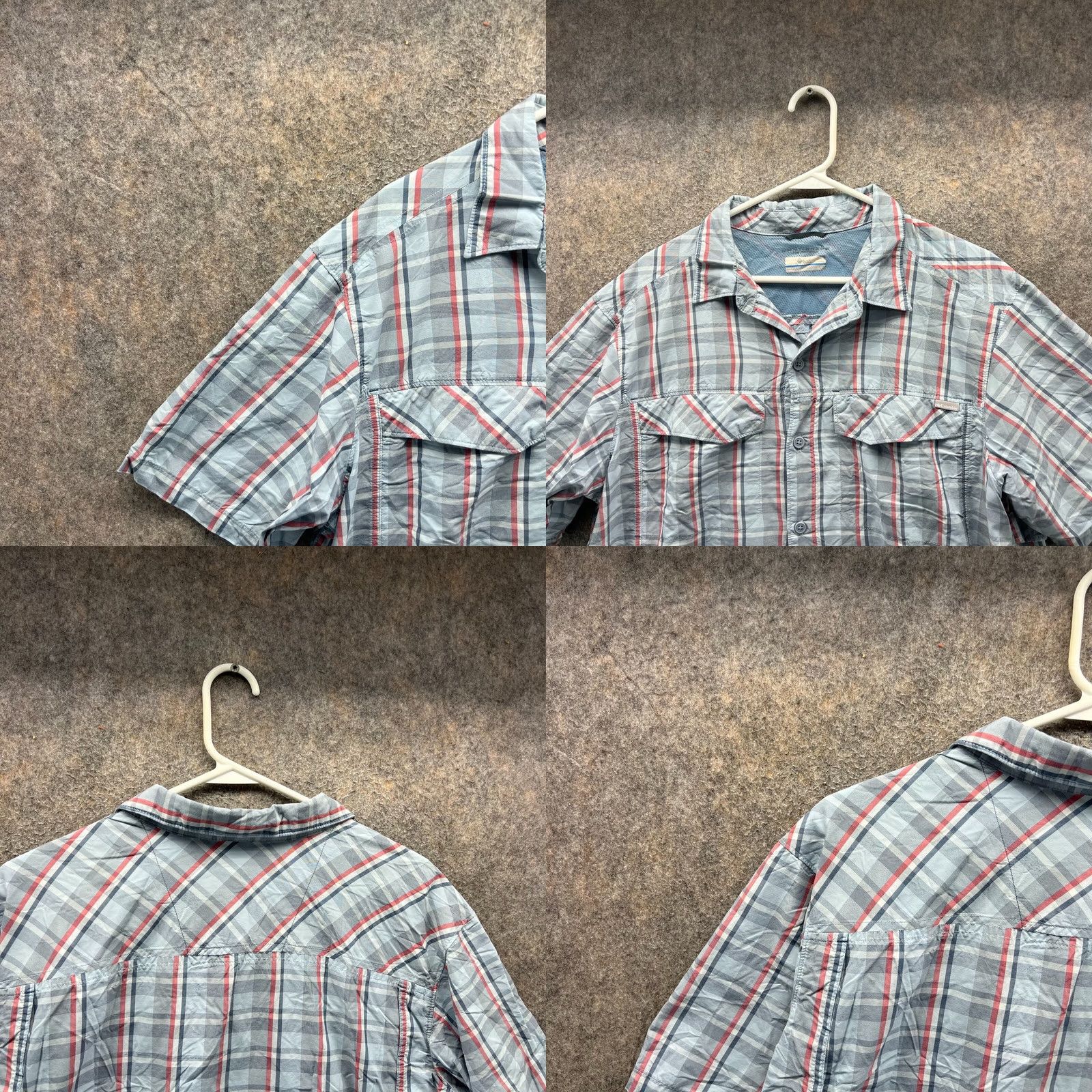 Vintage VINTAGE Columbia Shirt Mens Large Blue Button-Down Hike Omni Shield Vented Plaid Fishing Size US L / EU 52-54 / 3 - 8 Thumbnail