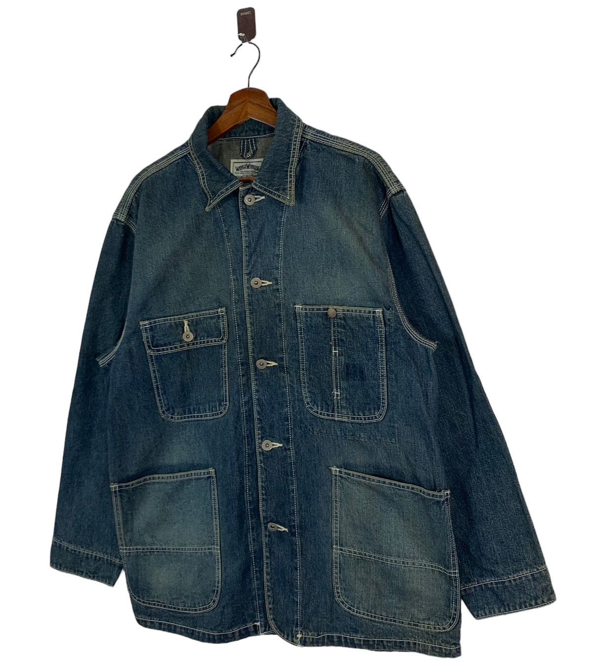 Big John VINTAGE BIG JOHN WORKERS DENIM BUTTON JACKET Size US M / EU 48-50 / 2 - 2 Thumbnail