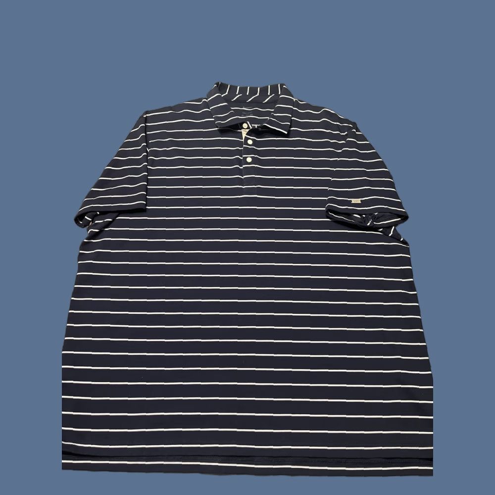 Nike Nike Polo Shirt Mens 2XL Dark Blue Dri-Fit Striped Polo Shirt Mens 2XL Blue Nike Golf Casual Short Sleeve Size US XXL / EU 58 / 5 - 1 Thumbnail