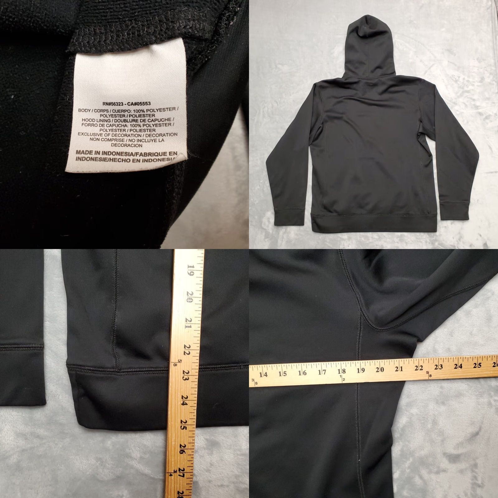 Nike VINTAGE Nike Hoodie Mens S Black Livestron Therma Fit Hooded Logo Fleece Sweatshirt Size US S / EU 44-46 / 1 - 8 Thumbnail