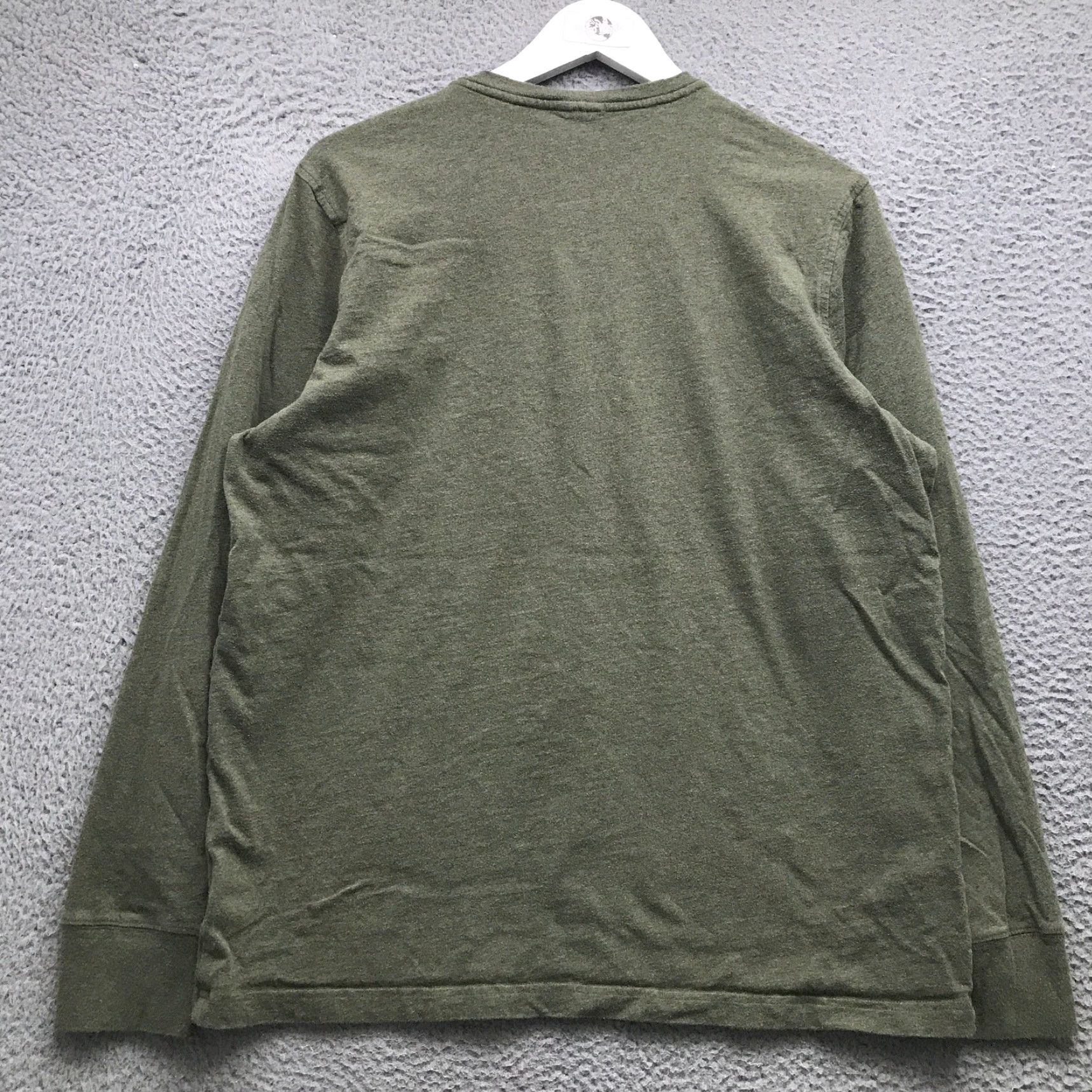 Brooks Brothers Brooks Brothers T-Shirt Men Large Long Sleeve Henley Embroidered Logo Heathered Green Size US L / EU 52-54 / 3 - 5 Thumbnail