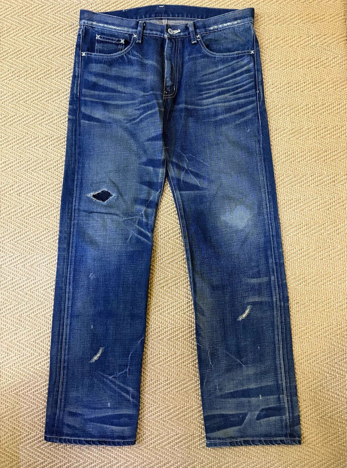 Neighborhood Neighborhood 05 Lightning Wash Distressed Jeans L Size US 34 / EU 50 - 1 Thumbnail