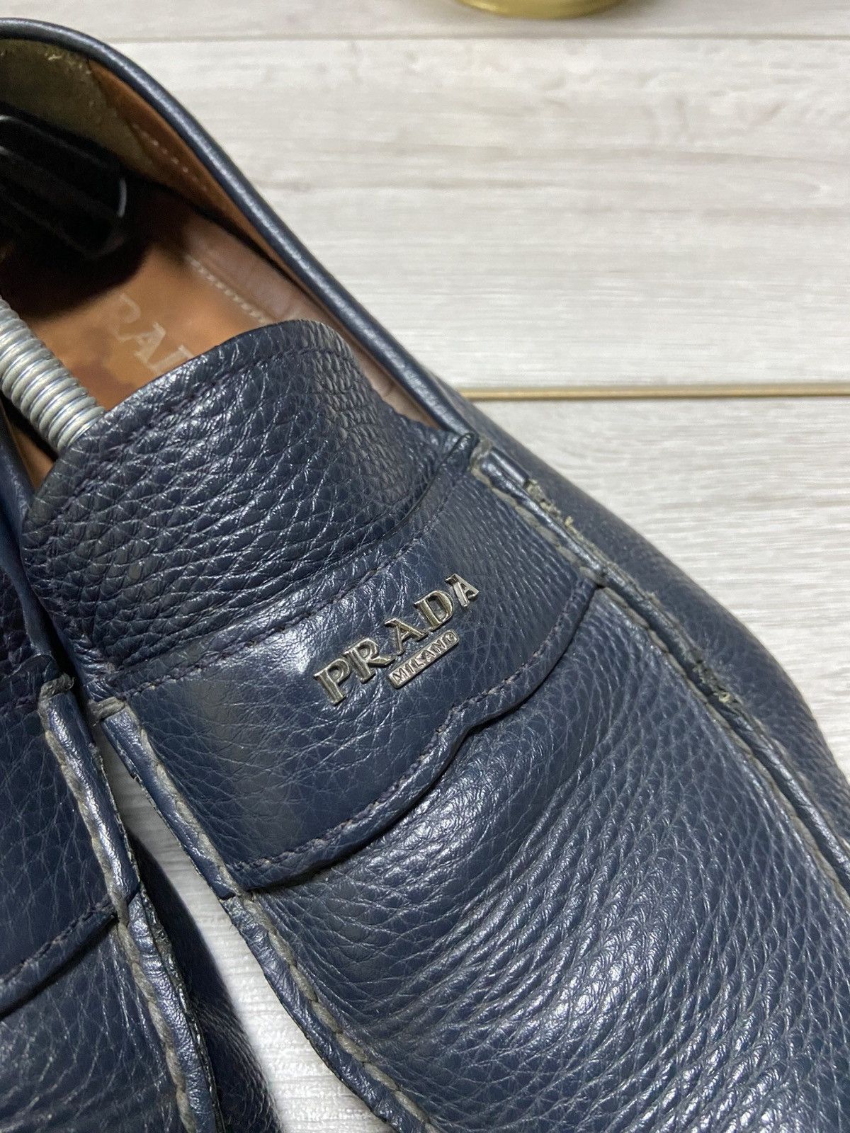 Prada Prada Milano RARE leather vintage sneakers shoes logo Size US 10.5 / EU 43-44 - 8 Thumbnail