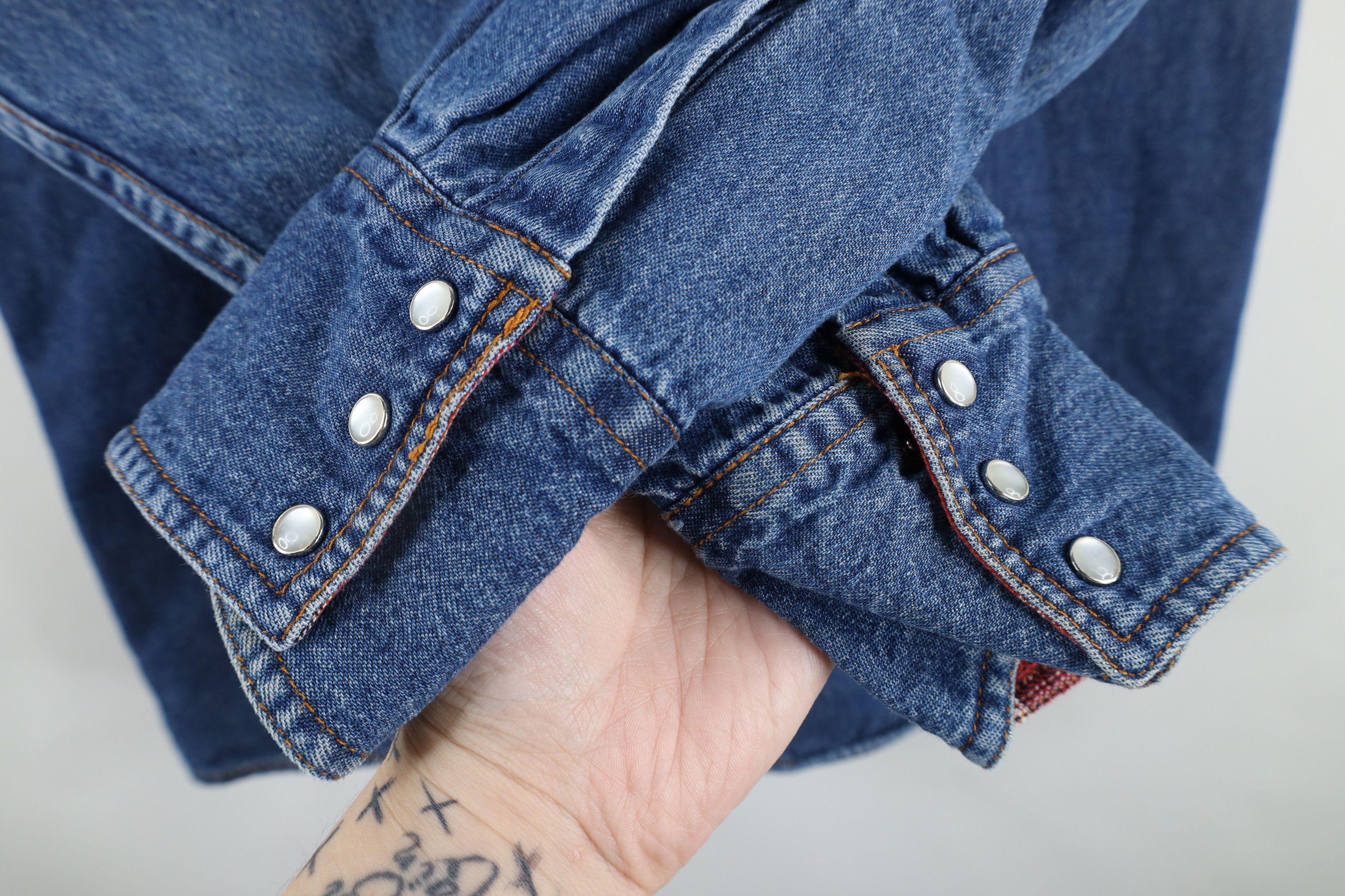 Vintage Vintage 90s Streetwear Denim Button Shirt Jacket Shacket Size US M / EU 48-50 / 2 - 6 Thumbnail