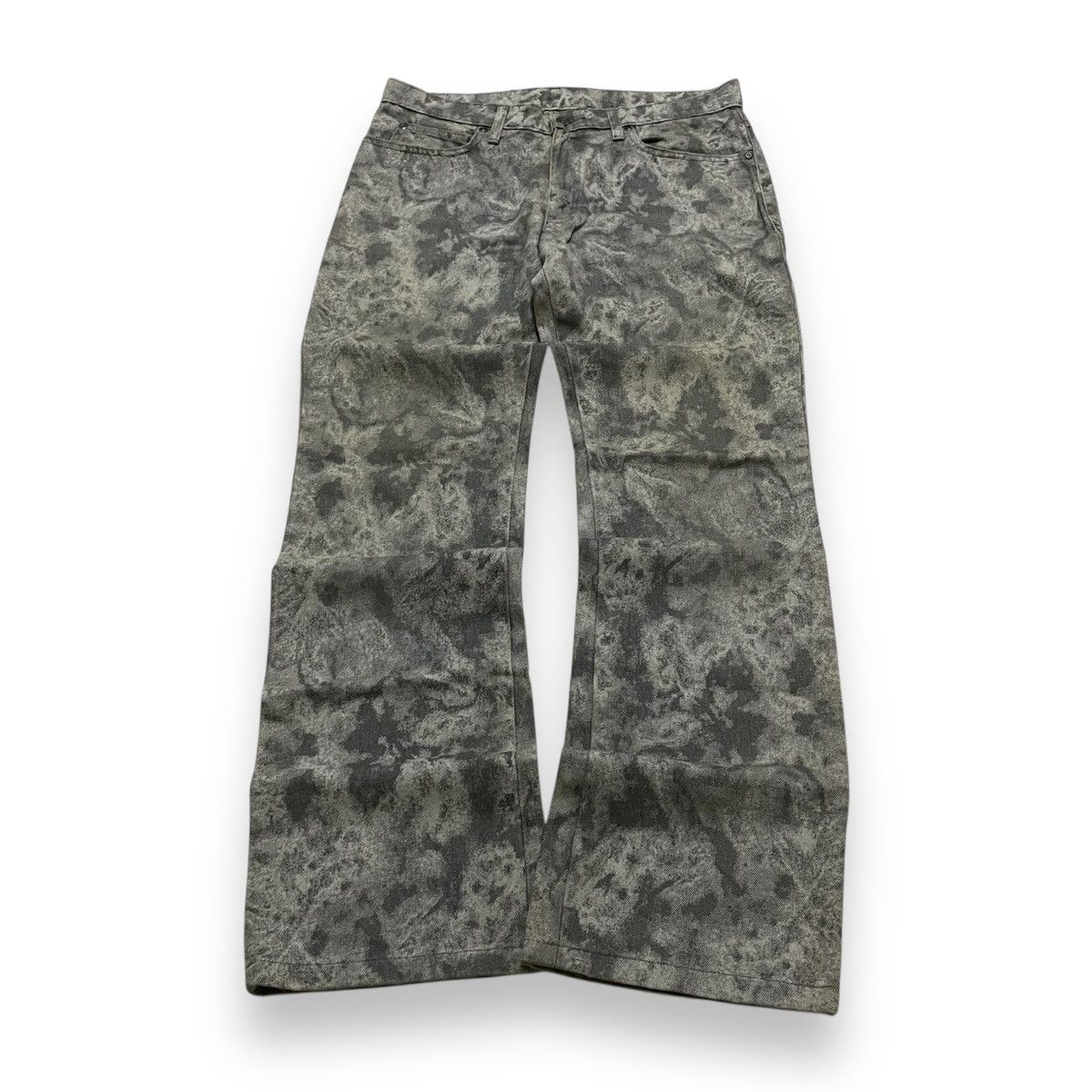 Japanese Brand ORIGINAL FLARE MONSIEUR HOMME ACID WASH (33×40) Size US 33 - 2 Thumbnail