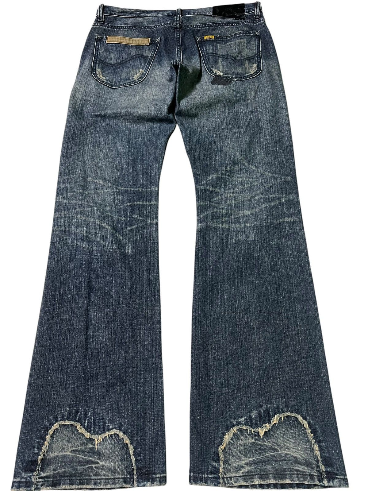 If Six Was Nine × Lee 💥FLARE💥VINTAGE LEE RIDER WASHED DISTRESS JEAN JAPAN Size US 33 - 2 Thumbnail