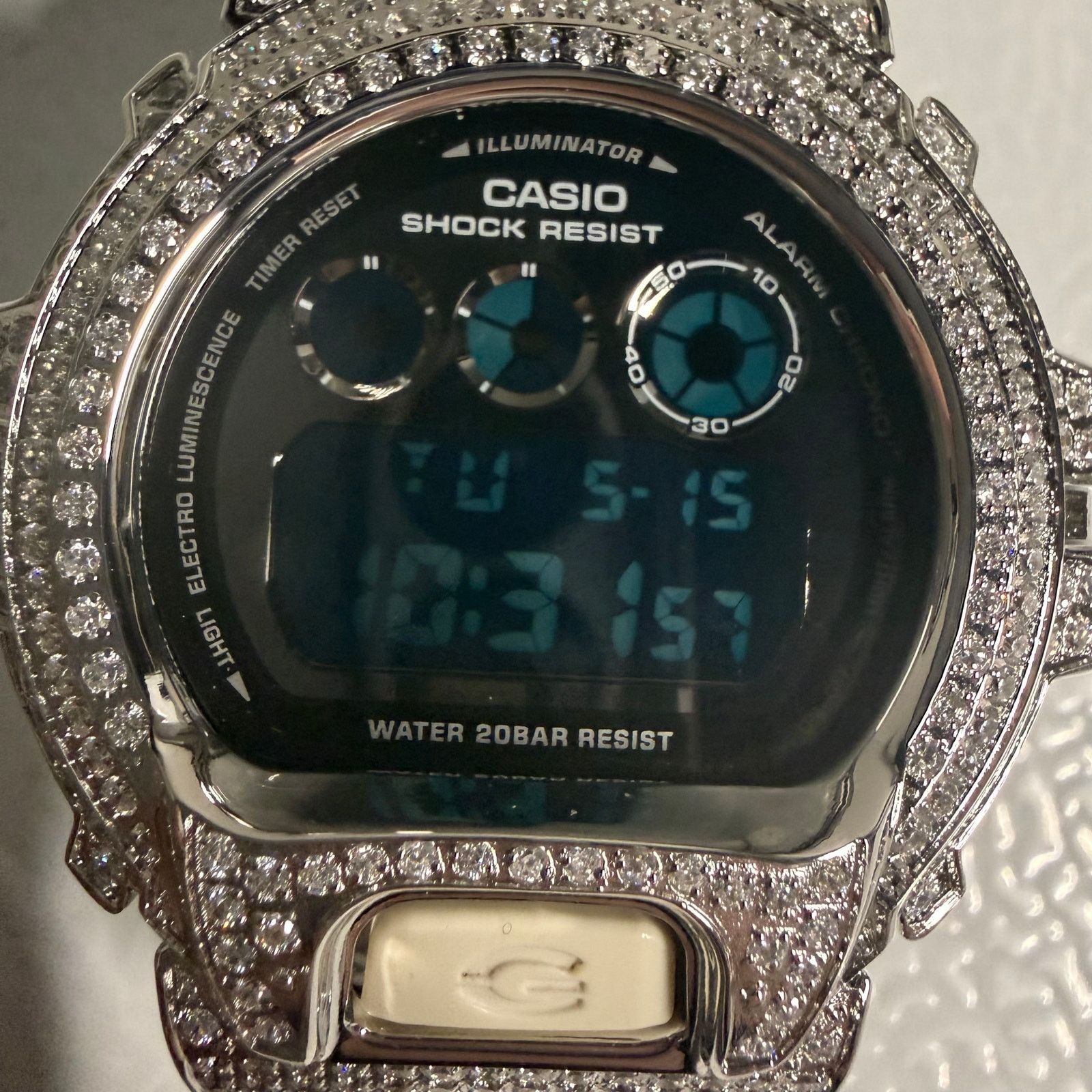 Casio Custom Iced Out Casio G-Shock DW6900NB-7 "Eminem" Size ONE SIZE - 3 Thumbnail