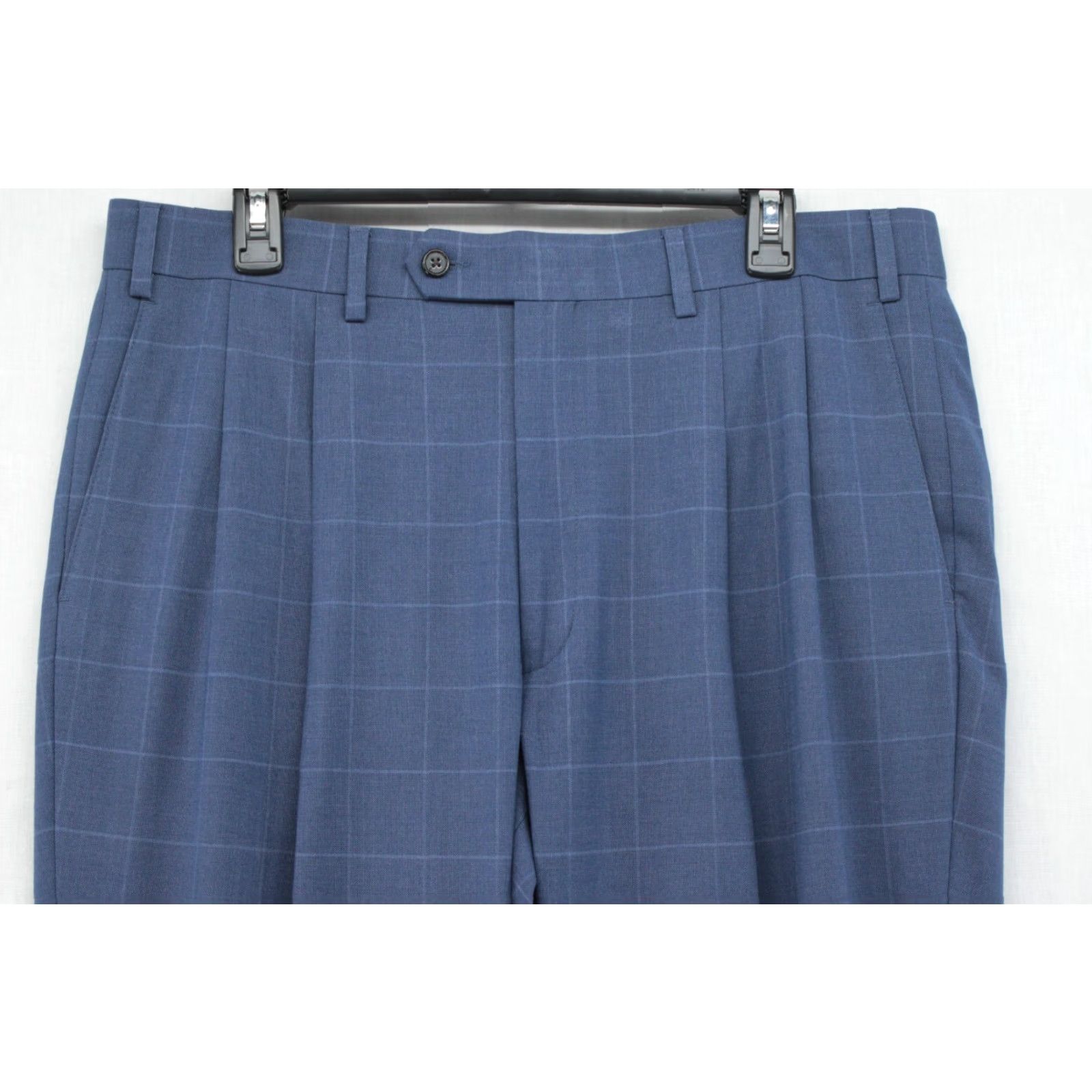 Polo Ralph Lauren Polo Ralph Lauren Dress Pants Men 36x32 Blue Windowpane Plaid Slacks Modern Dress Pants Size US M / EU 48-50 / 2 - 2 Thumbnail