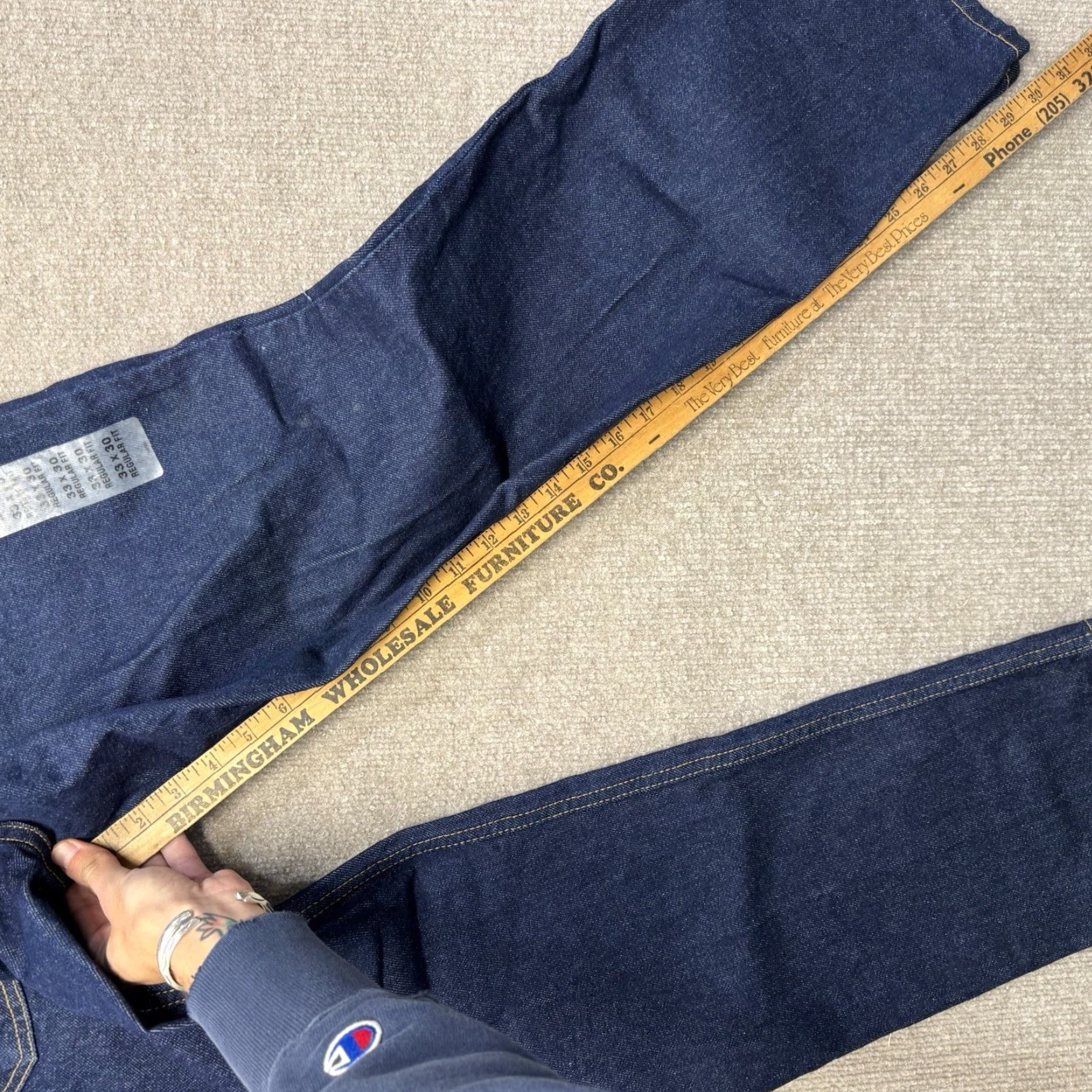 Levi's VINTAGE Levi's Jeans 505 Mens 32 x 30 Blue Denim 90s Baggy Straight Leg USA Mexico Relaxed Jeans Size US 32 / EU 48 - 8 Thumbnail