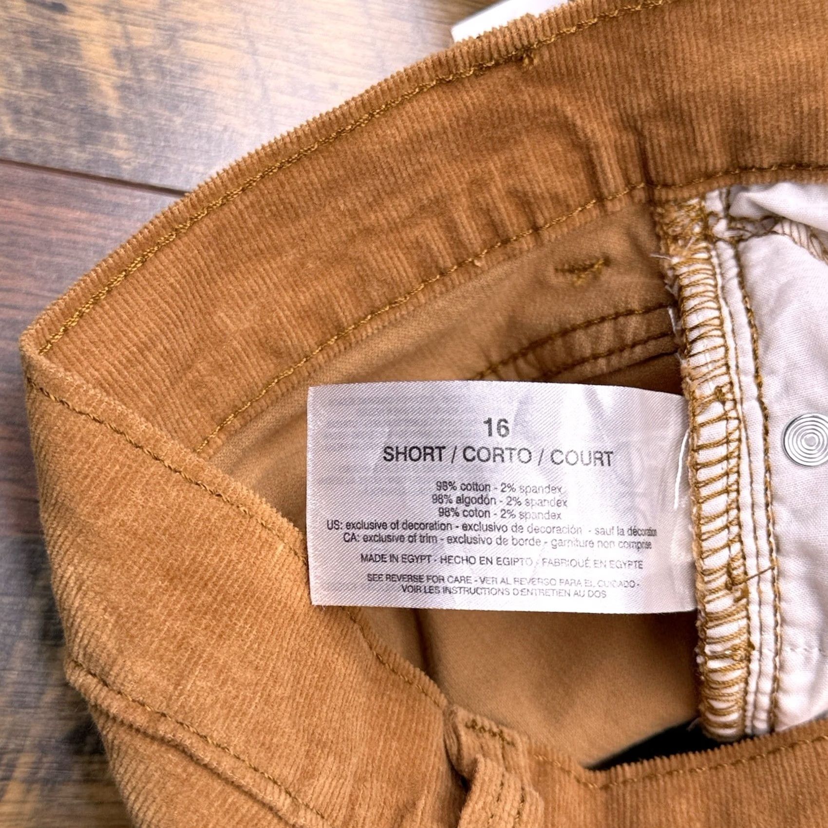 Gloria Vanderbilt Gloria Vanderbilt Amanda Slim Corduroy Pants Womens 16 Short Cider Spice Brown 5-Pocket Jeans City Slimming Straight Bag Logo New Size 38" / US 16 / IT 52 - 7 Thumbnail