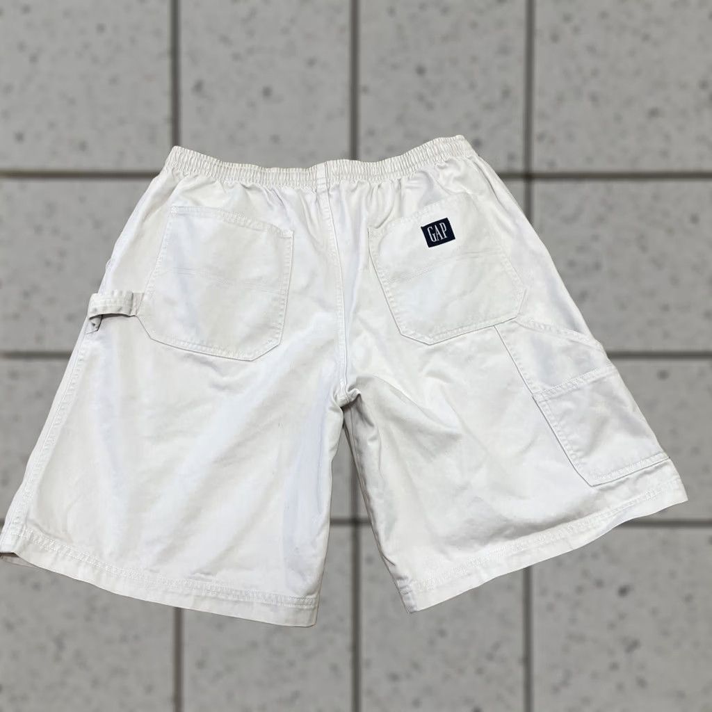 Gap GAP Carpenter Shorts Men L Drawstring Stretch Cream Utility Skate Workwear Grung Size US 33 - 1 Thumbnail
