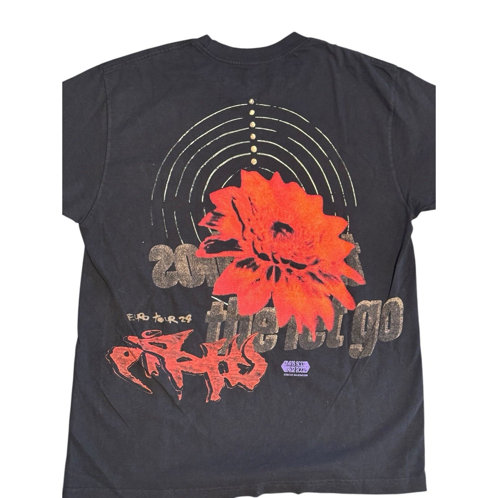 Travis Scott Euro Exclusive Delestro Echos T-shirt Italy Tour Cactus Jack Size US XL / EU 56 / 4 - 3 Thumbnail
