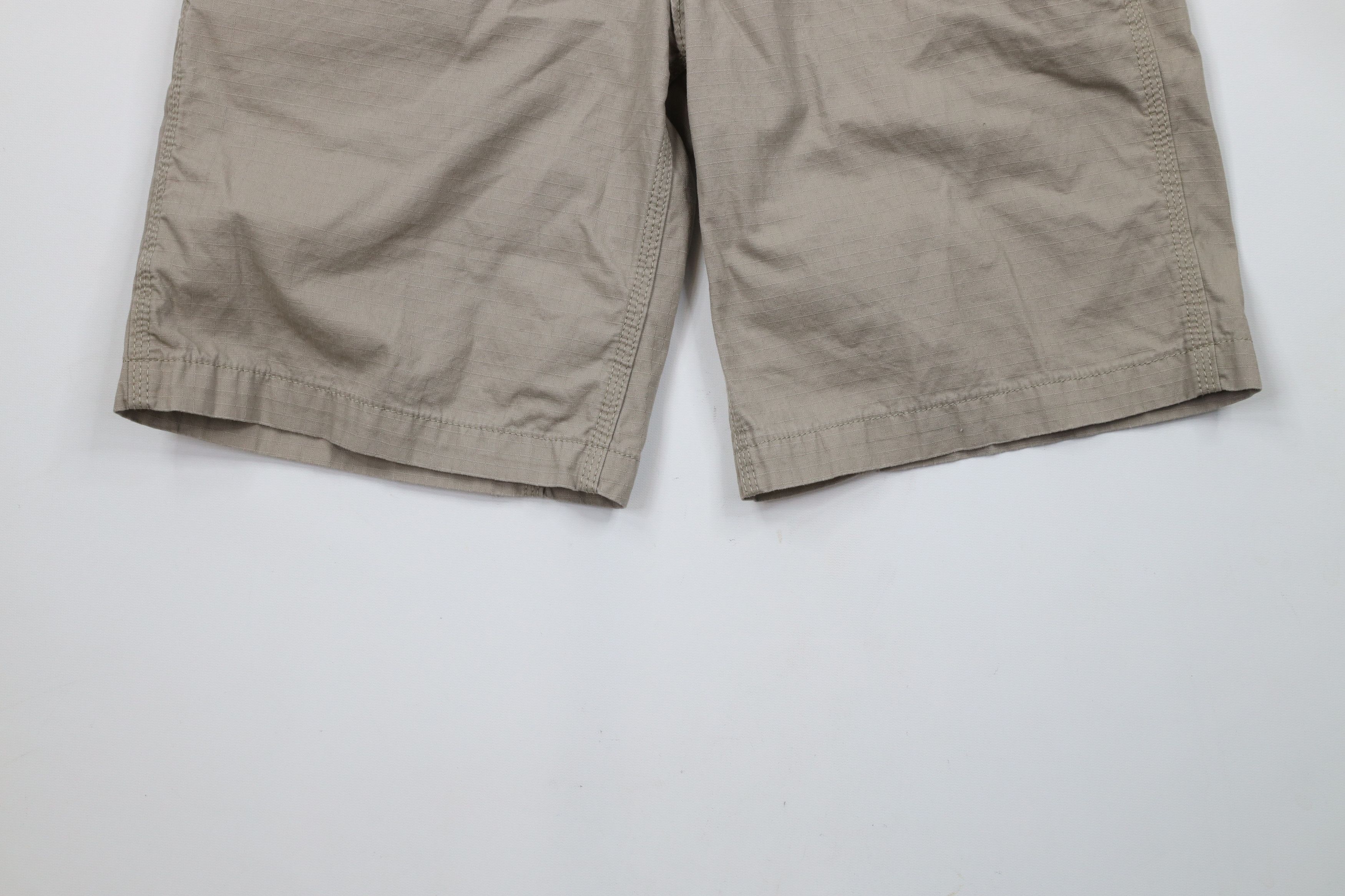 Carhartt × Vintage Vintage Carhartt Spell Out Relaxed Fit Ripstop Shorts Beige Size US 30 / EU 46 - 4 Thumbnail