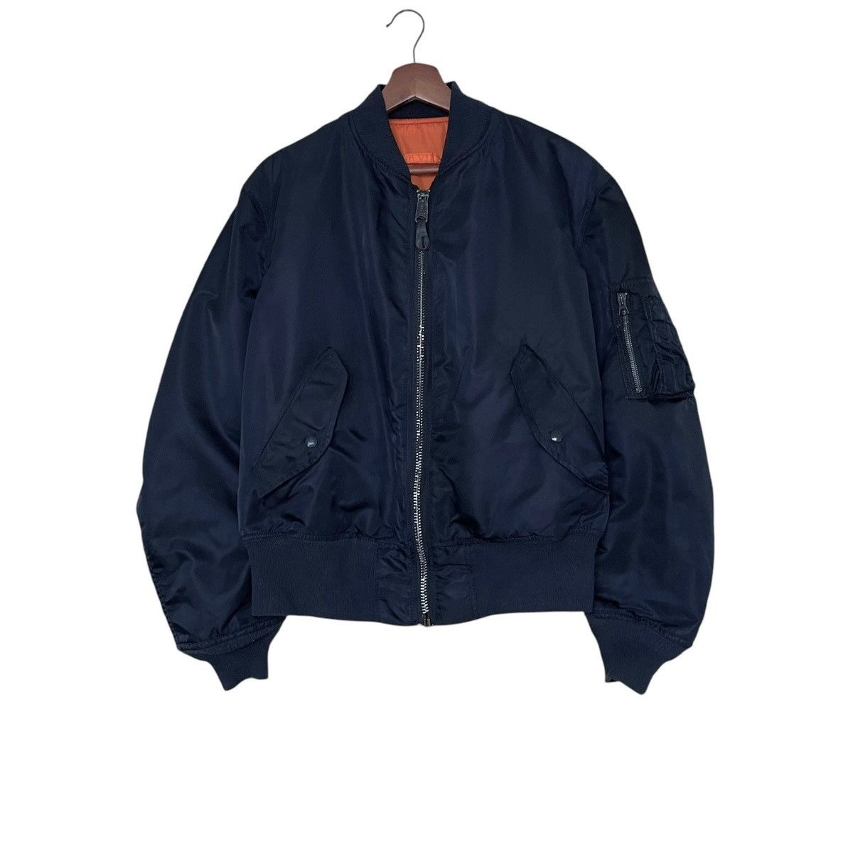 Alpha Industries × Vintage Vintage Brand Alpha Industries MA-1 Fly Jacket 1980s Size US M / EU 48-50 / 2 - 1 Thumbnail