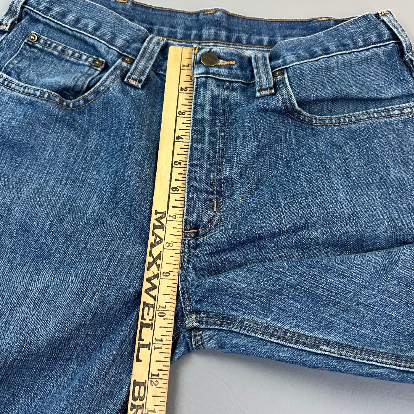 Carhartt Carhartt Jeans Mens 32x30 Blue Denim Midweight Relaxed Fit Work Wear 101483-980 Size US 32 / EU 48 - 6 Thumbnail