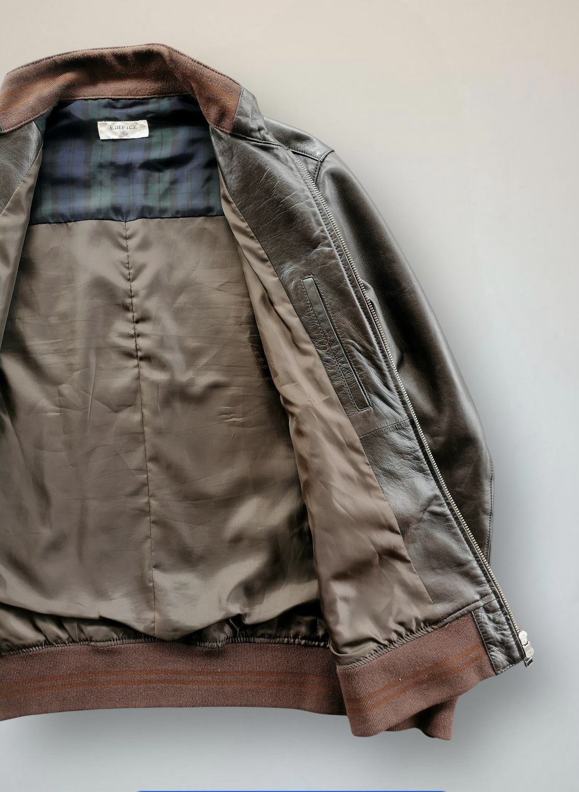 Edifice Japan EDIFICE Leather Bomber Jacket Sheepskin Rare Piece Size US S / EU 44-46 / 1 - 4 Thumbnail