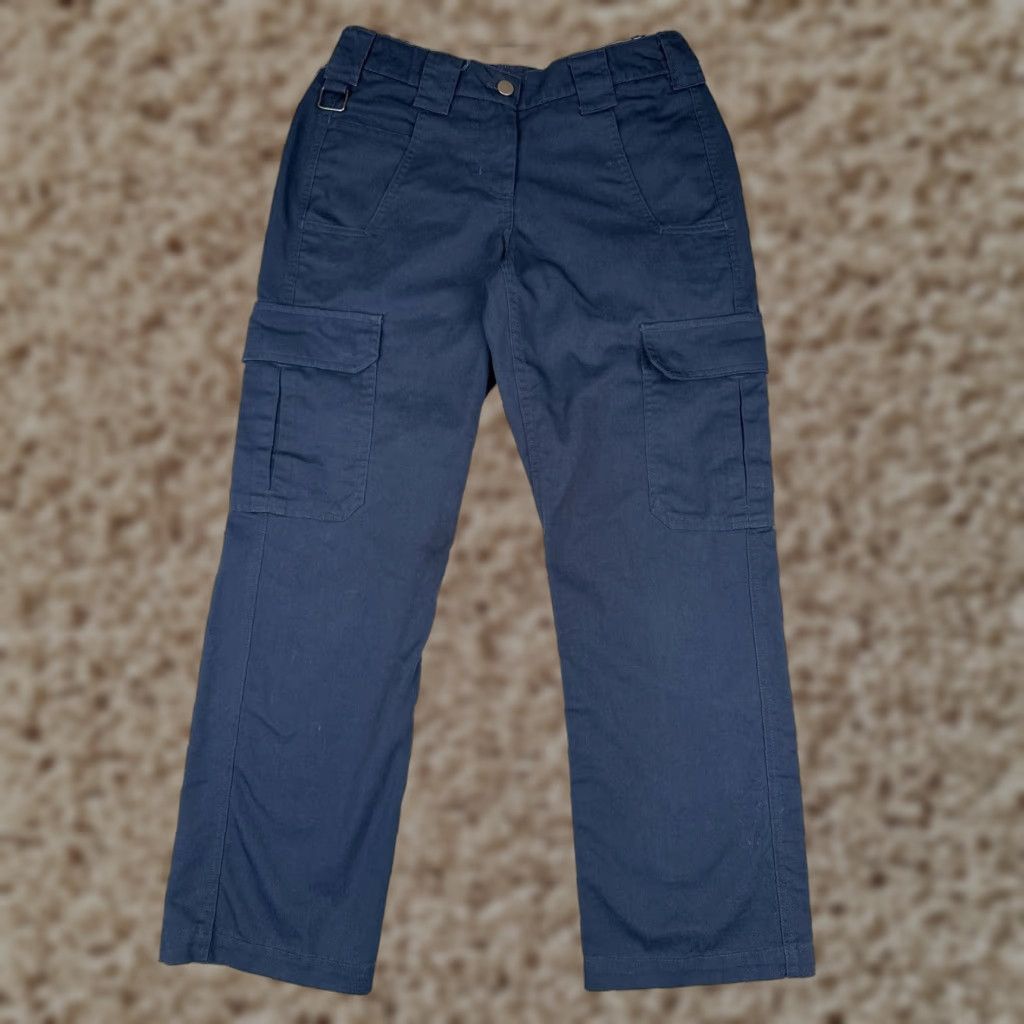 Vintage 5.11 Tactical Pants Women Cargo Pant 28x28 Black Cotton Polyester Blend Canvas Regular Inseam 28 Waist 28 Military Army Gear Pockets Size 24" / US 00 / IT 34 - 1 Thumbnail