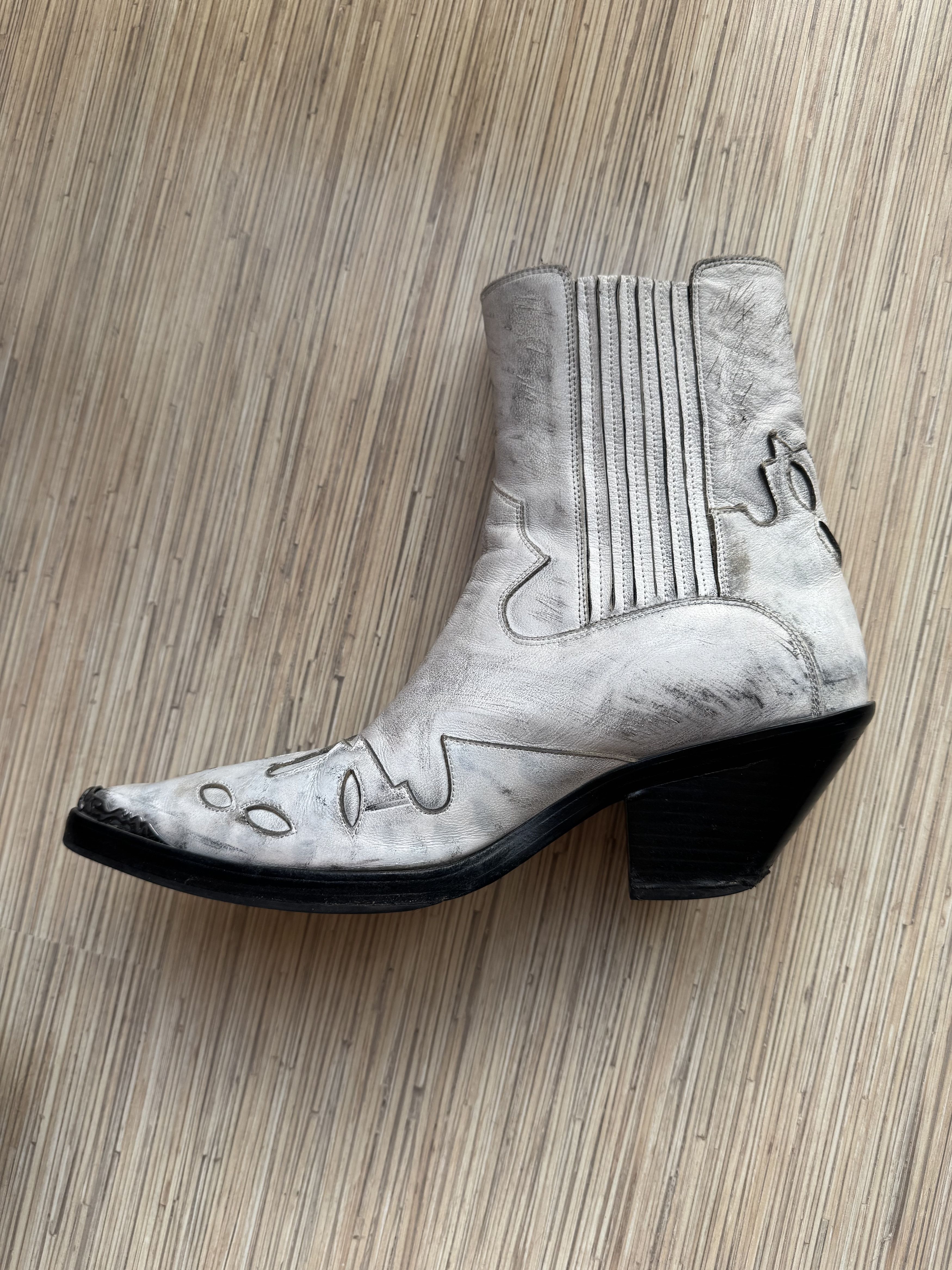 Enfants Riches Deprimes Enfants Riches Deprimes Midnight Cowboy Boots Worn Out White Size US 9 / EU 42 - 2 Thumbnail