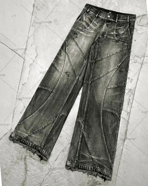 Japanese Brand Kinuka x Hoda Jeans West Coast WorkWear Ripped Mopping Pants Size US 36 / EU 52 - 3 Thumbnail