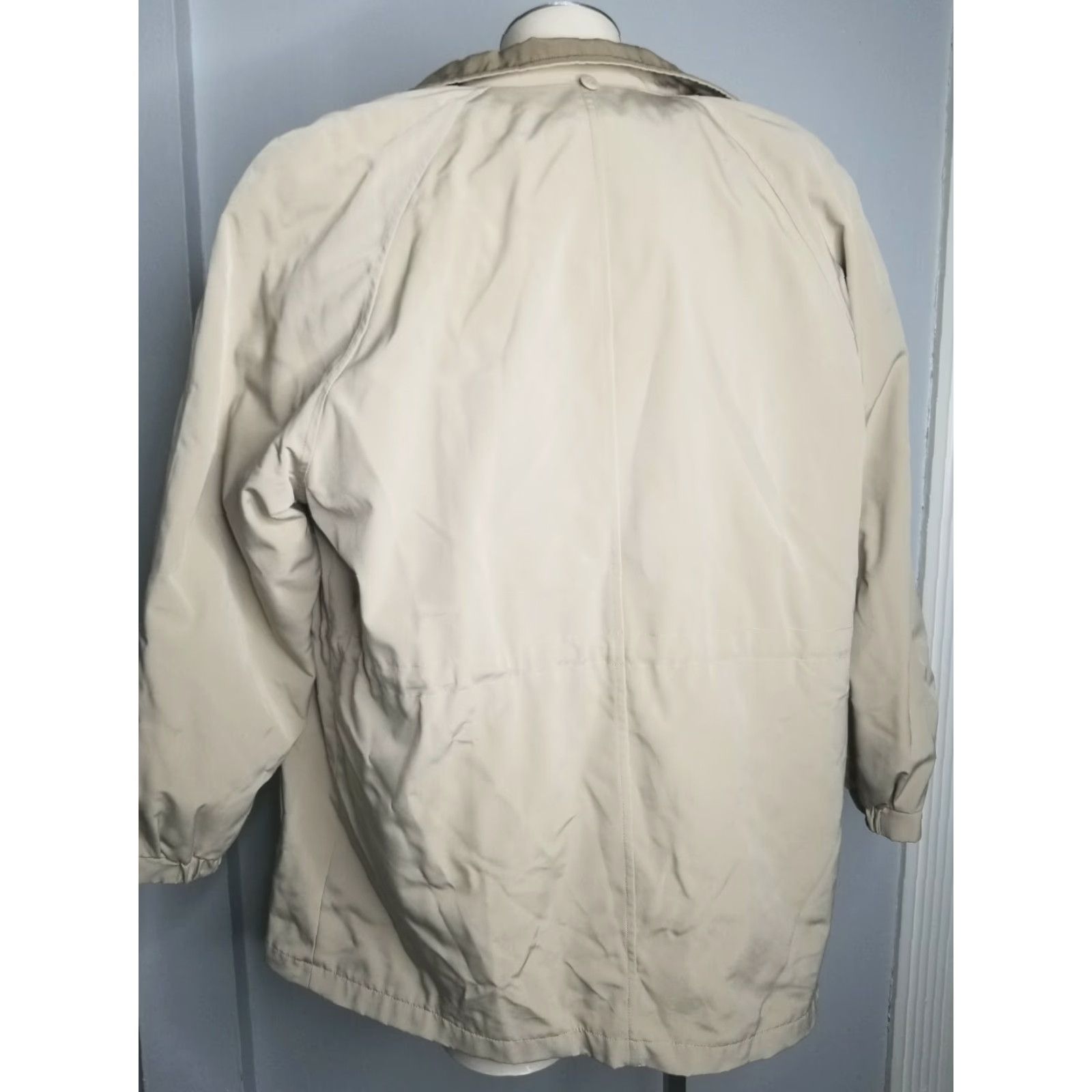 Nautica Nautica Jacket Womens L Beige Tan Body Warmer Coat Zip Out Interior Waterproof Lined All Seasons Hip Length Size L / US 10 / IT 46 - 2 Thumbnail