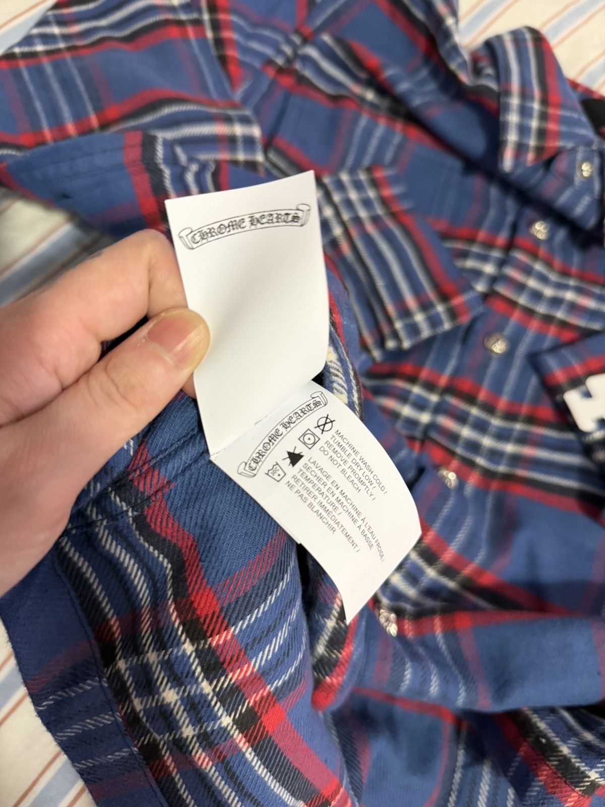 Chrome Hearts CH blue flannel - size Small - New Size US S / EU 44-46 / 1 - 10 Thumbnail