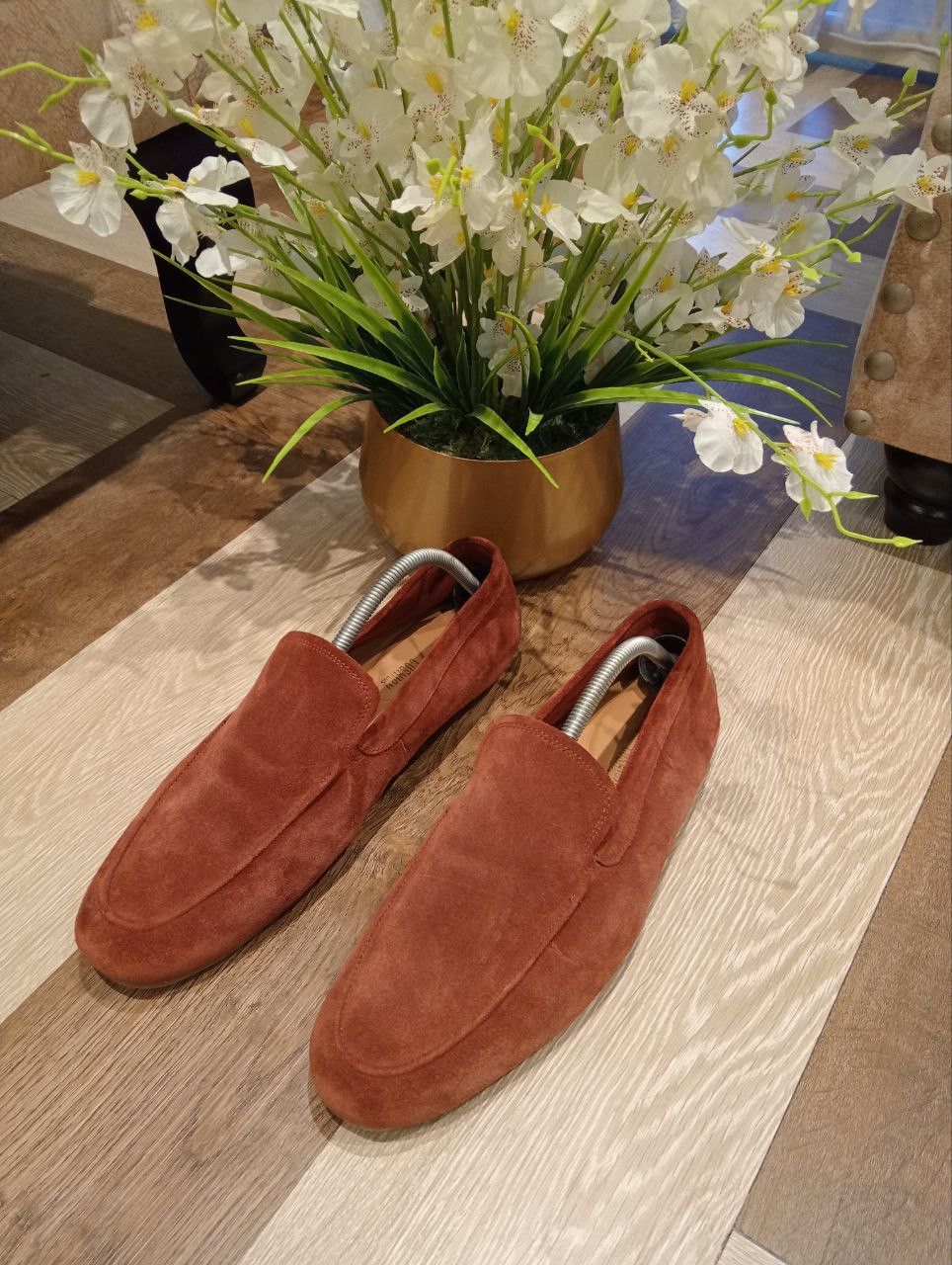 Clarks Cushion Plus Suede Leather Shoes - Brick in Orange, Men's (Size 9.5)