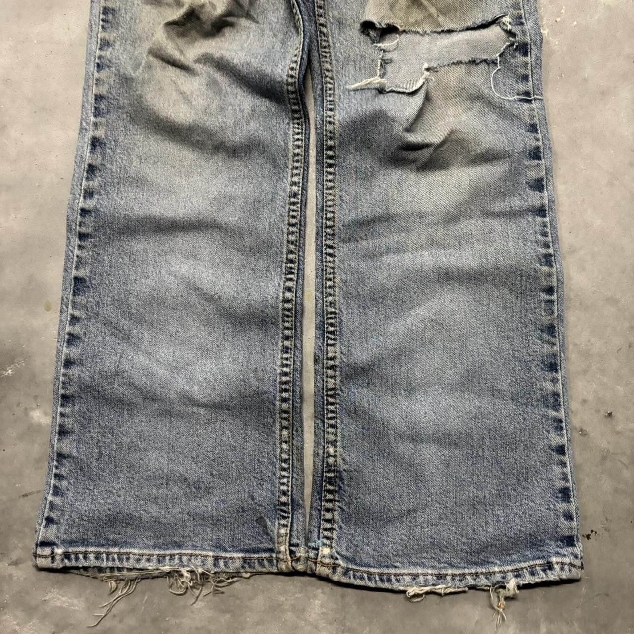 Japanese Brand × Vintage Crazy Vintage 90s Grunge Distressed Made In USA Denim Jeans! Size US 31 - 5 Thumbnail